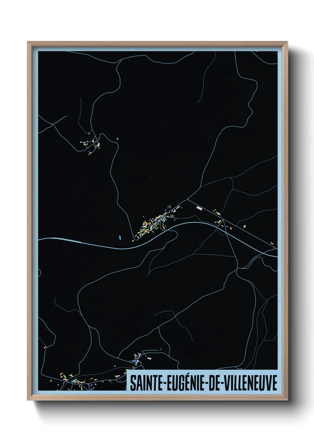 Un poster carteSainte-Eugénie-de-Villeneuve