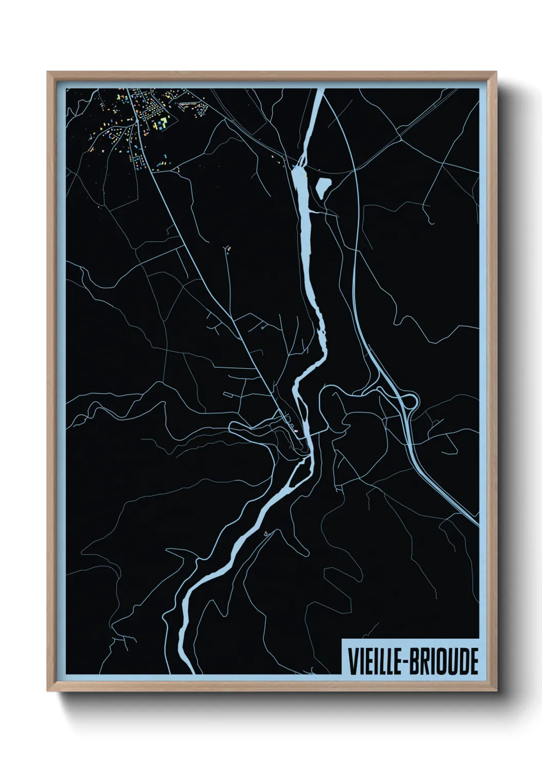 Un poster carteVieille-Brioude