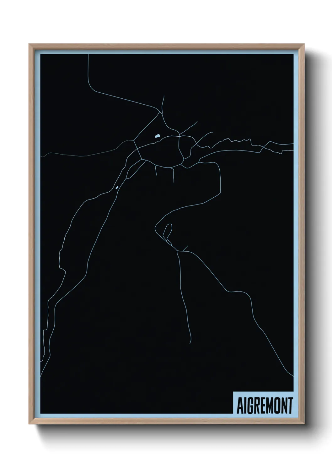 Une affiche de carte sur Aigremont