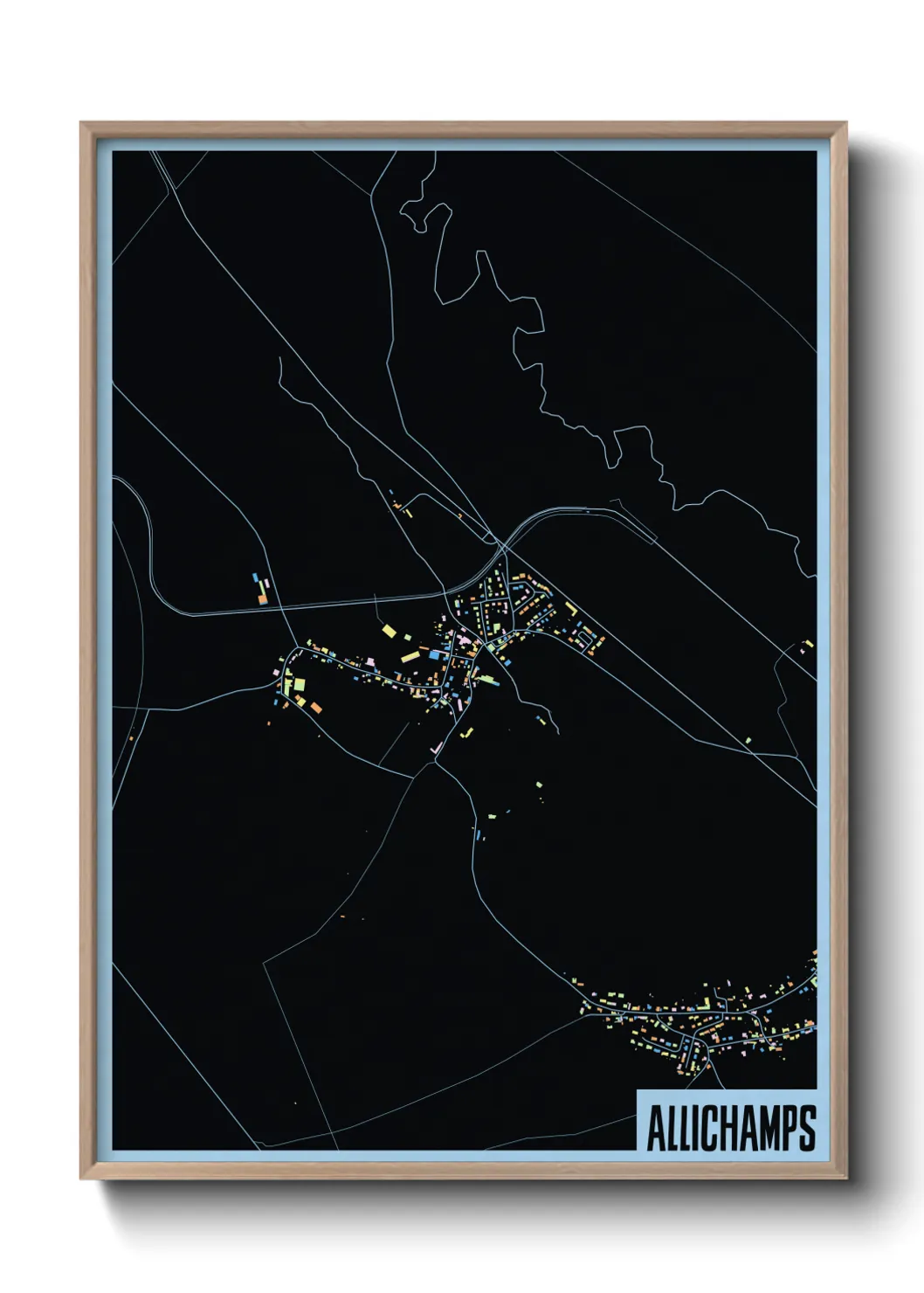 Une affiche de carte sur Allichamps