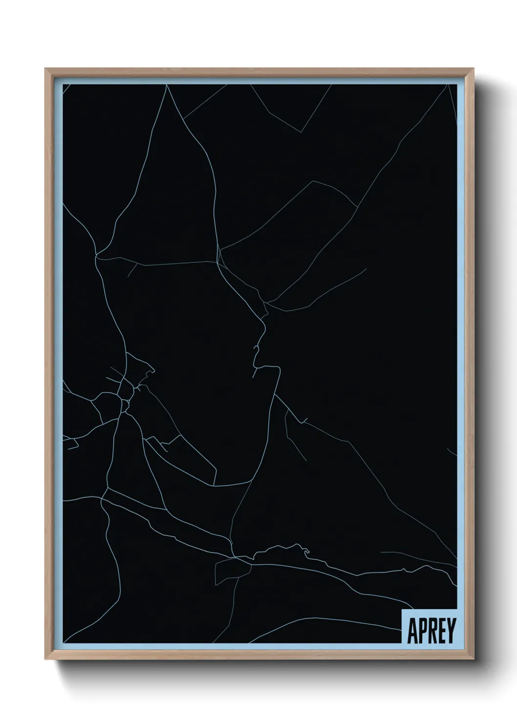 Une affiche de carte sur Aprey