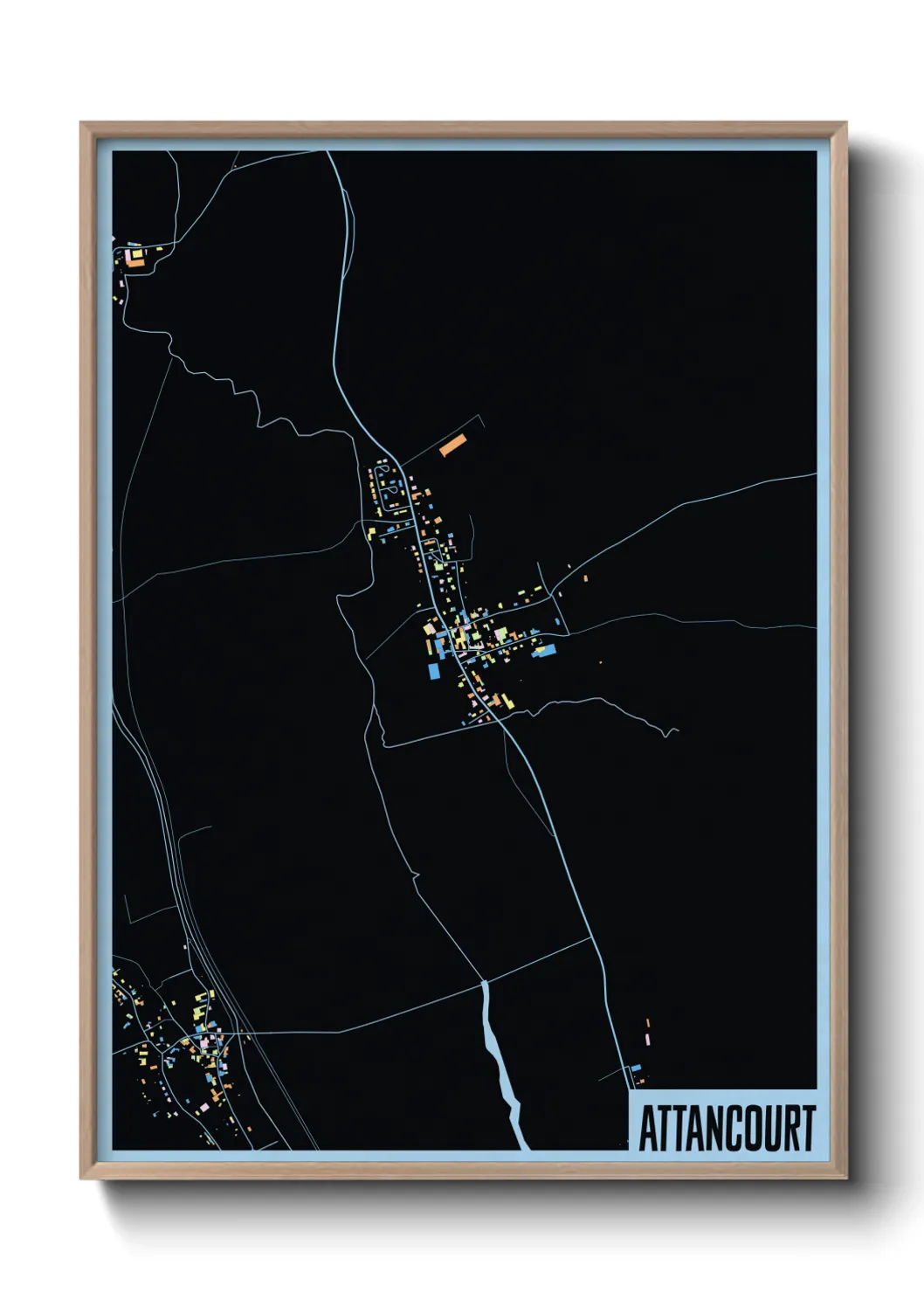 Une affiche de carte sur Attancourt