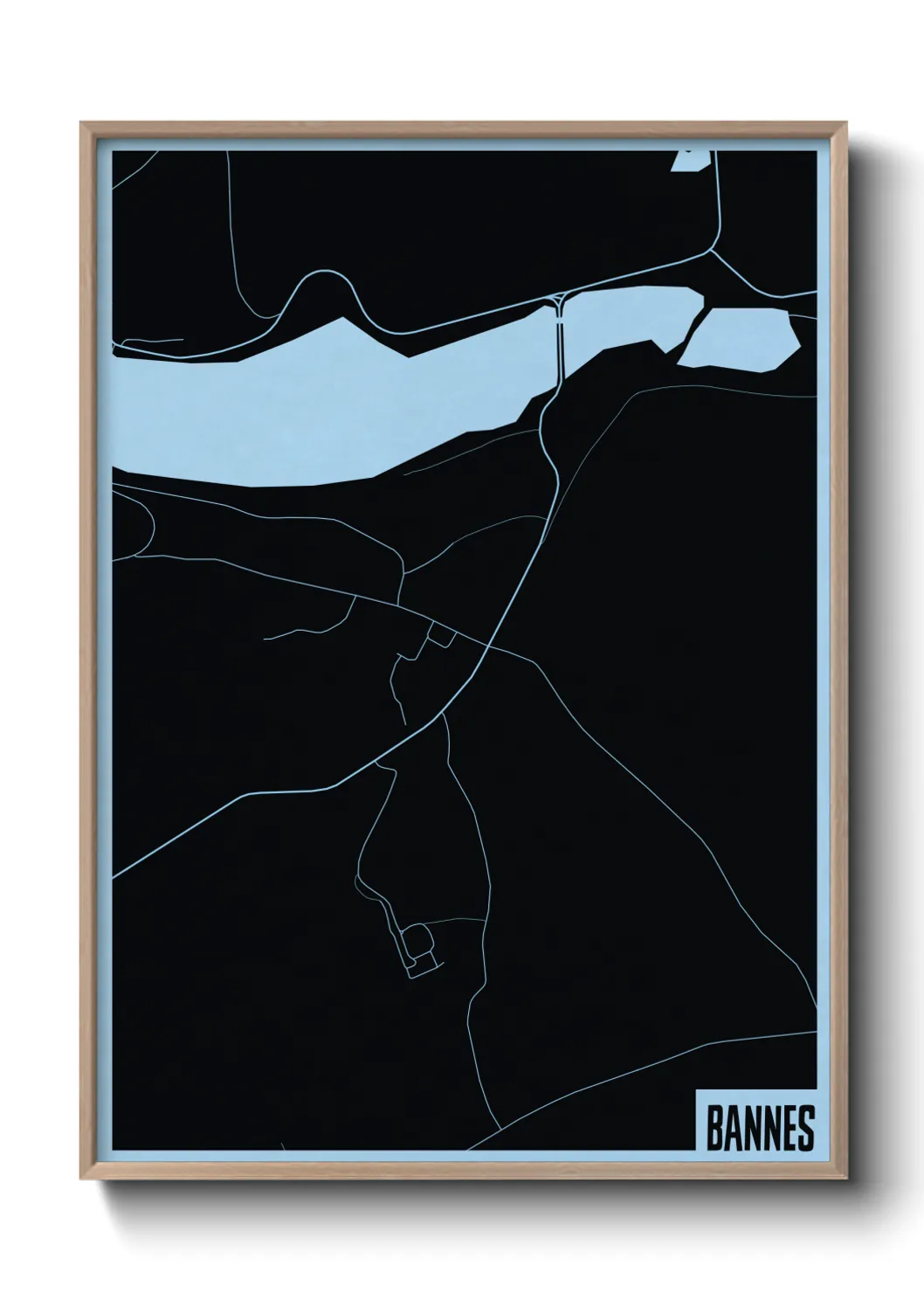 Une affiche de carte sur Bannes