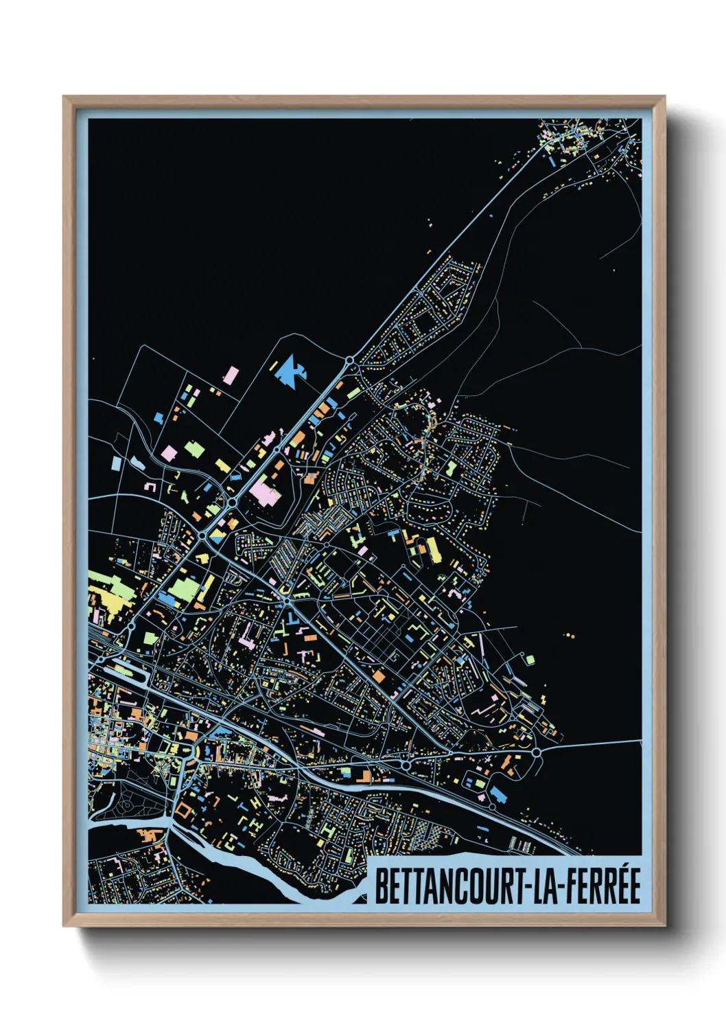 Une affiche de carte sur Bettancourt-la-Ferrée