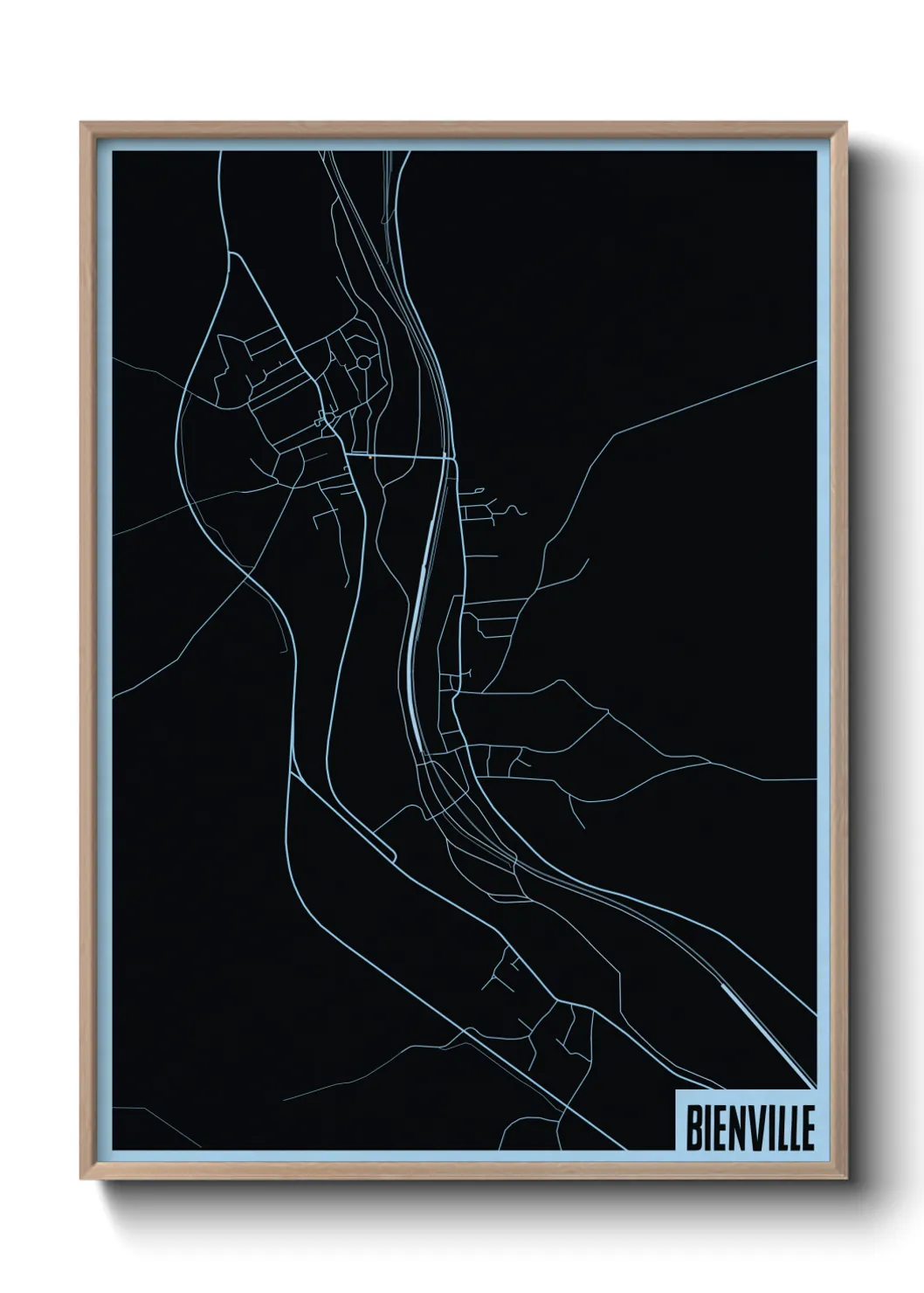 Une affiche de carte sur Bienville