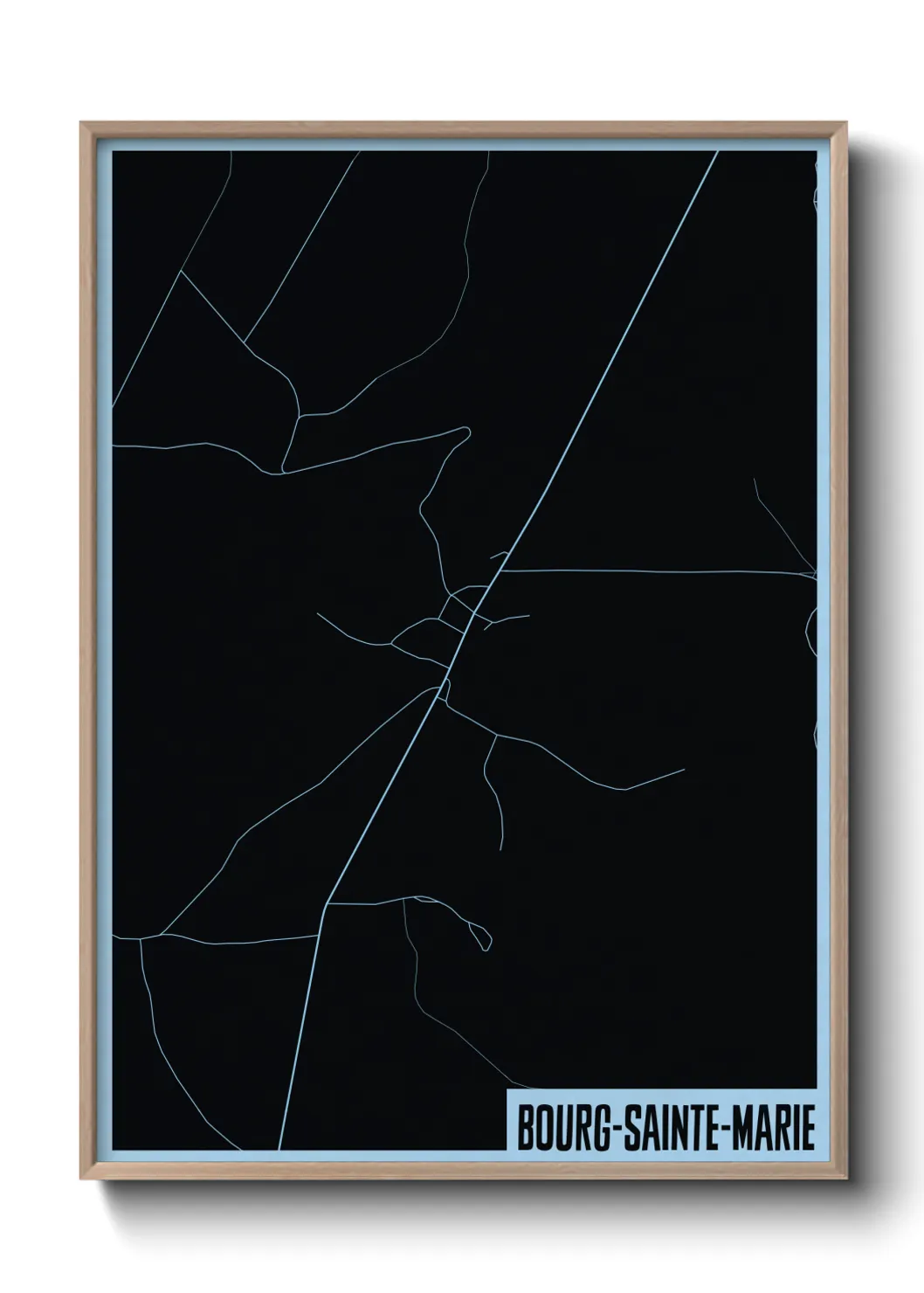 Un poster carteBourg-Sainte-Marie