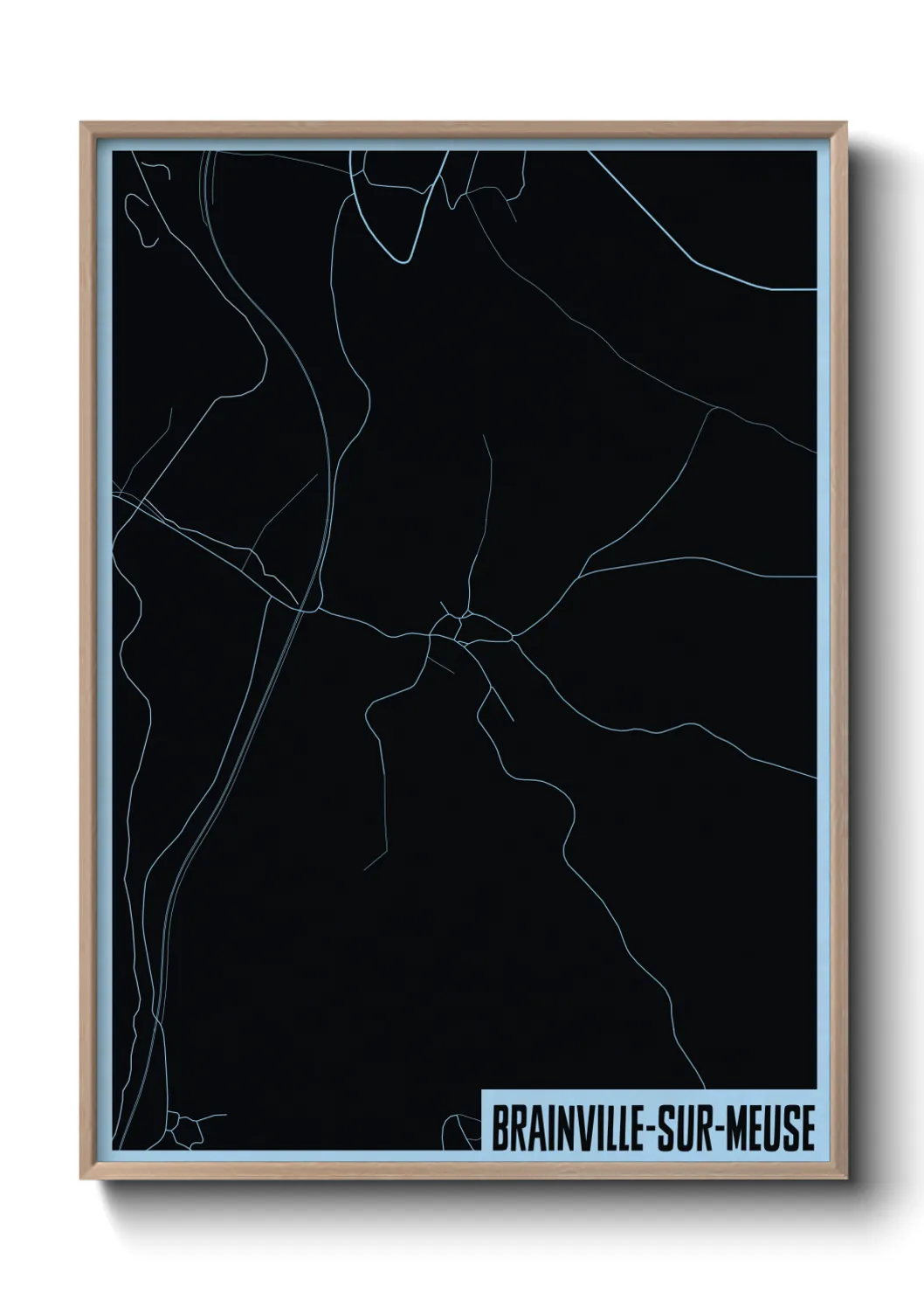 Une affiche de carte sur Brainville-sur-Meuse