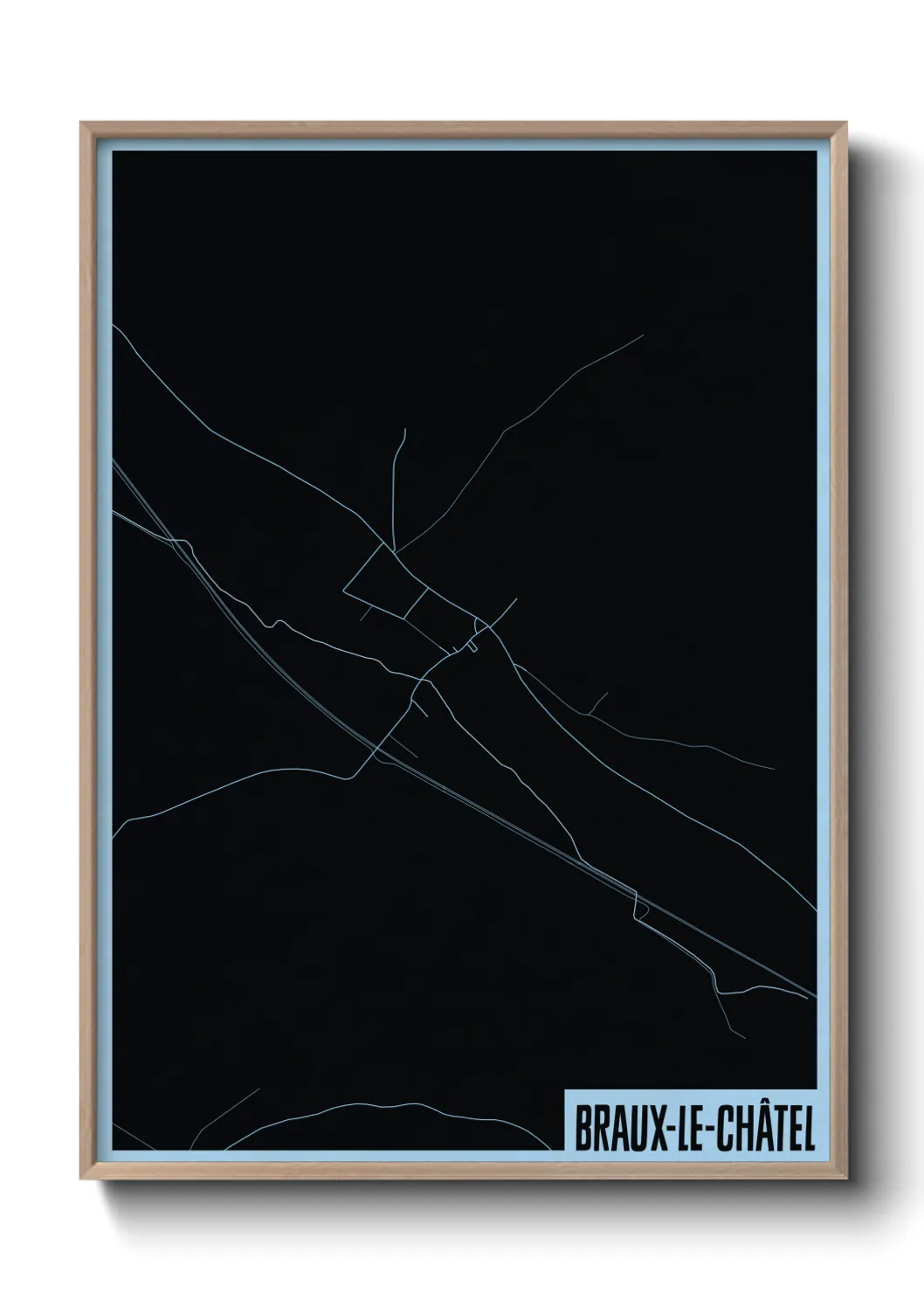 Une affiche de carte sur Braux-le-Châtel