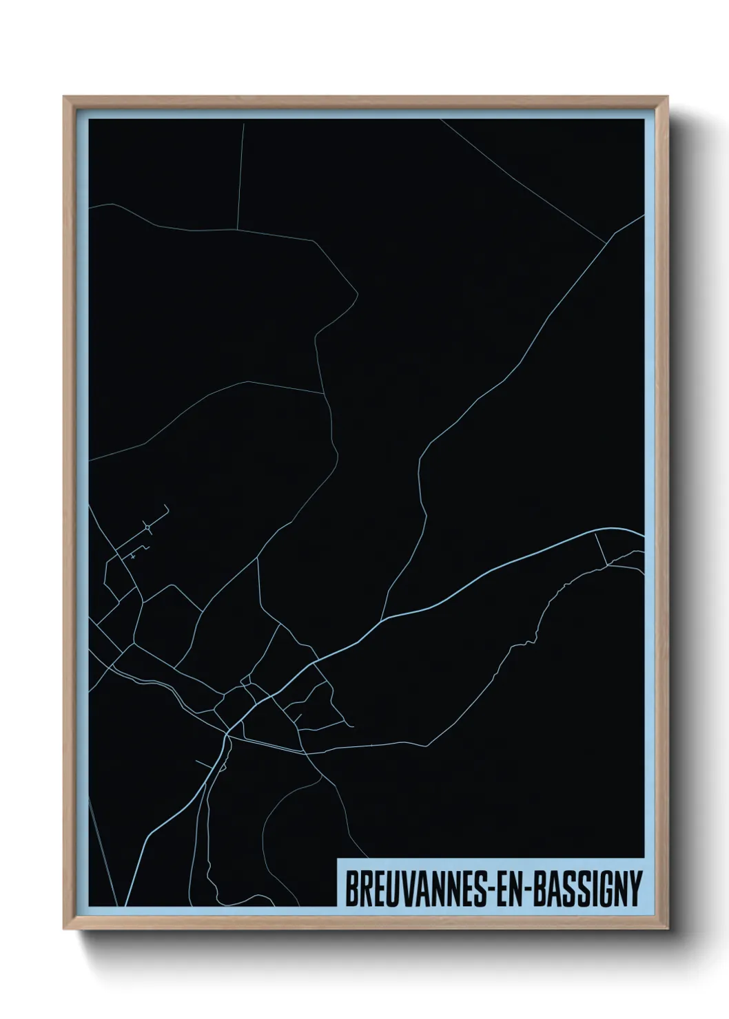 Une affiche de carte sur Breuvannes-en-Bassigny