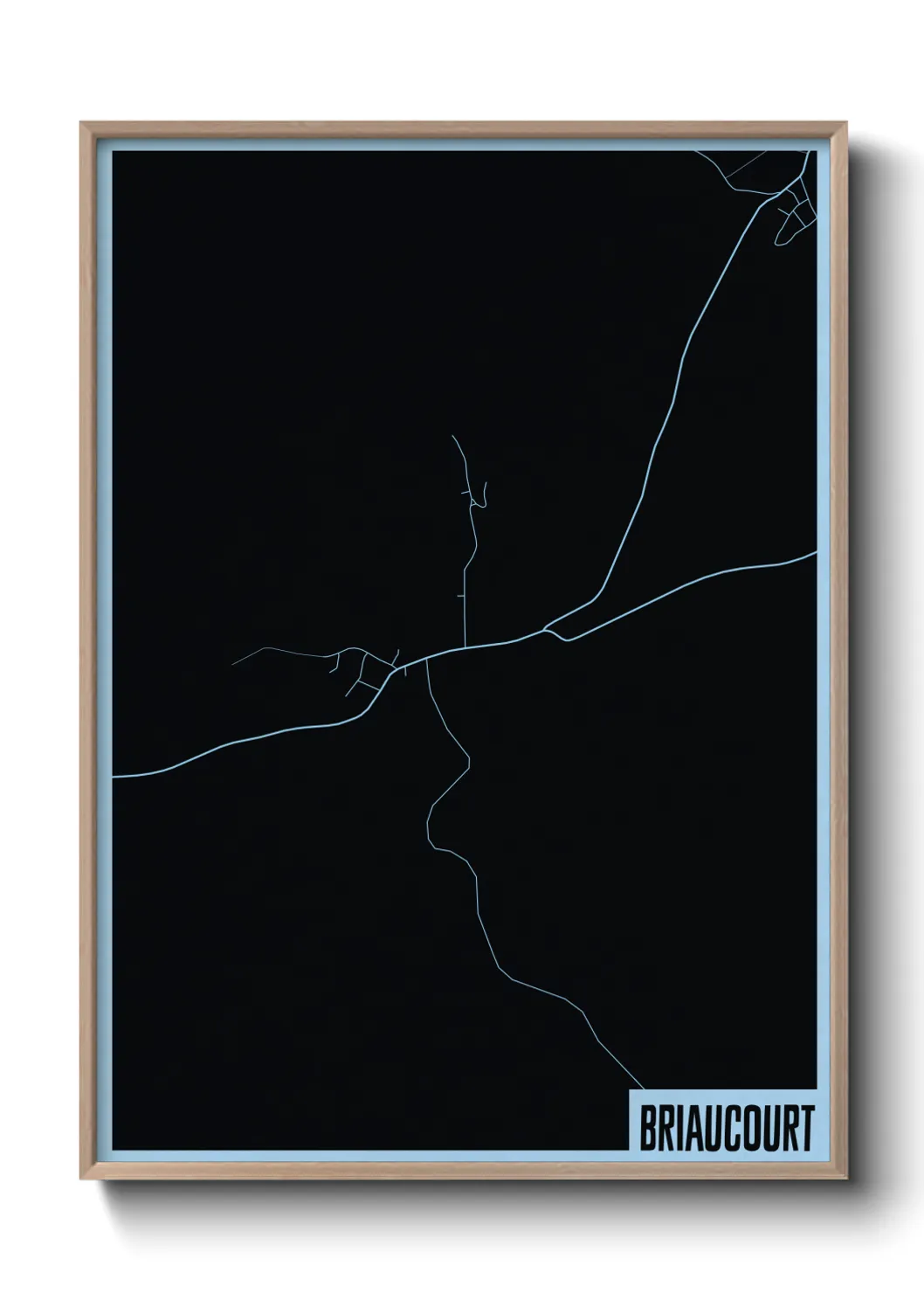 Une affiche de carte sur Briaucourt