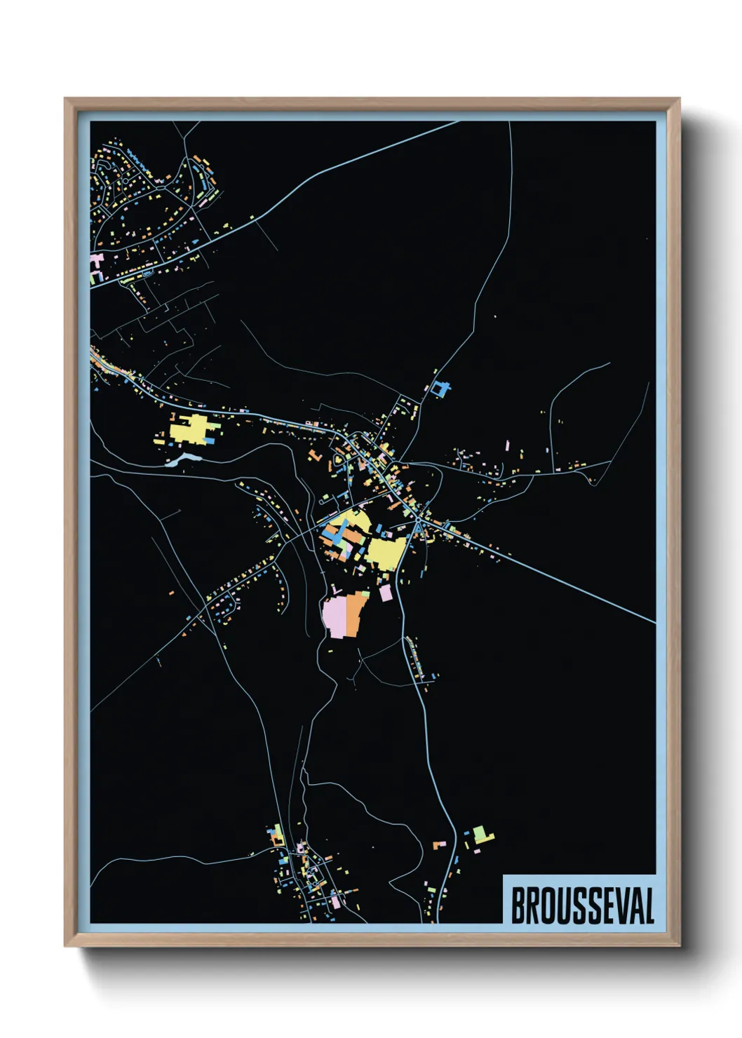 Une affiche de carte sur Brousseval