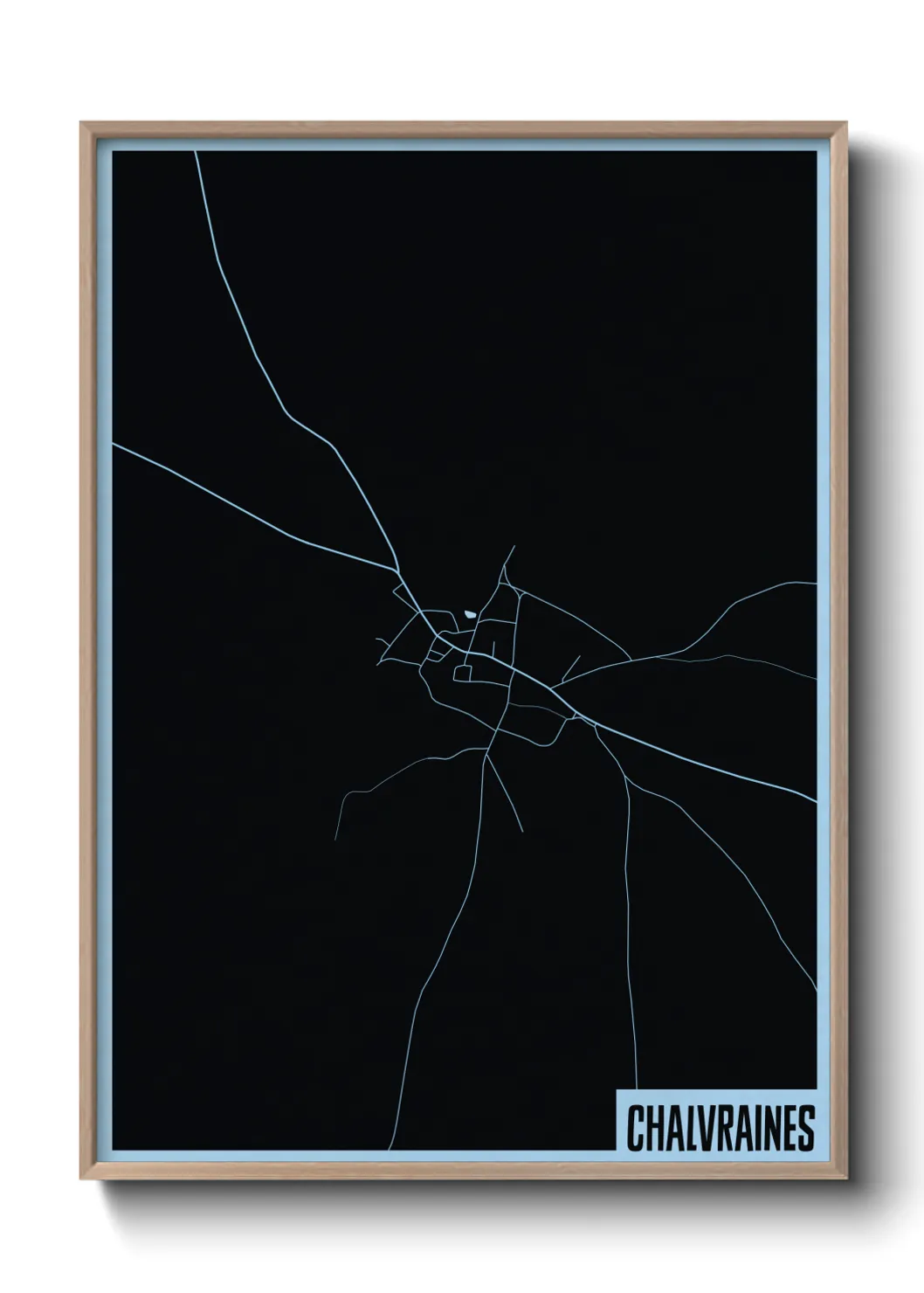 Une affiche de carte sur Chalvraines