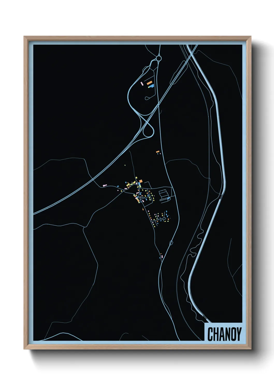 Une affiche de carte sur Chanoy