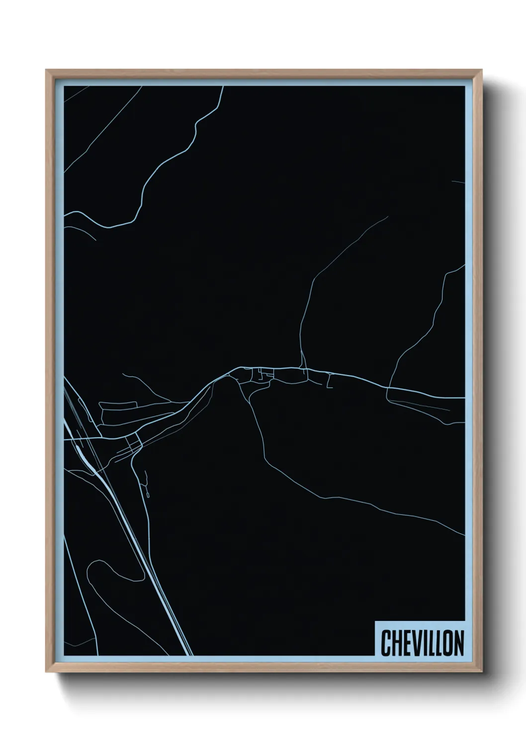 Une affiche de carte sur Chevillon