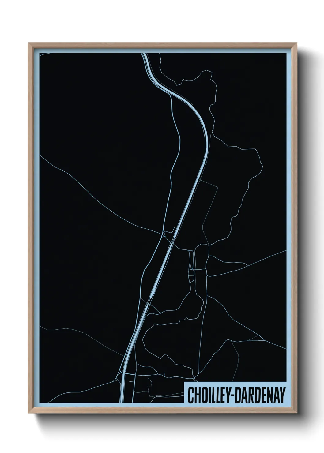 Une affiche de carte sur Choilley-Dardenay