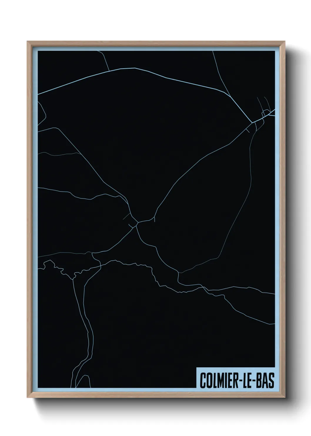 Une affiche de carte sur Colmier-le-Bas