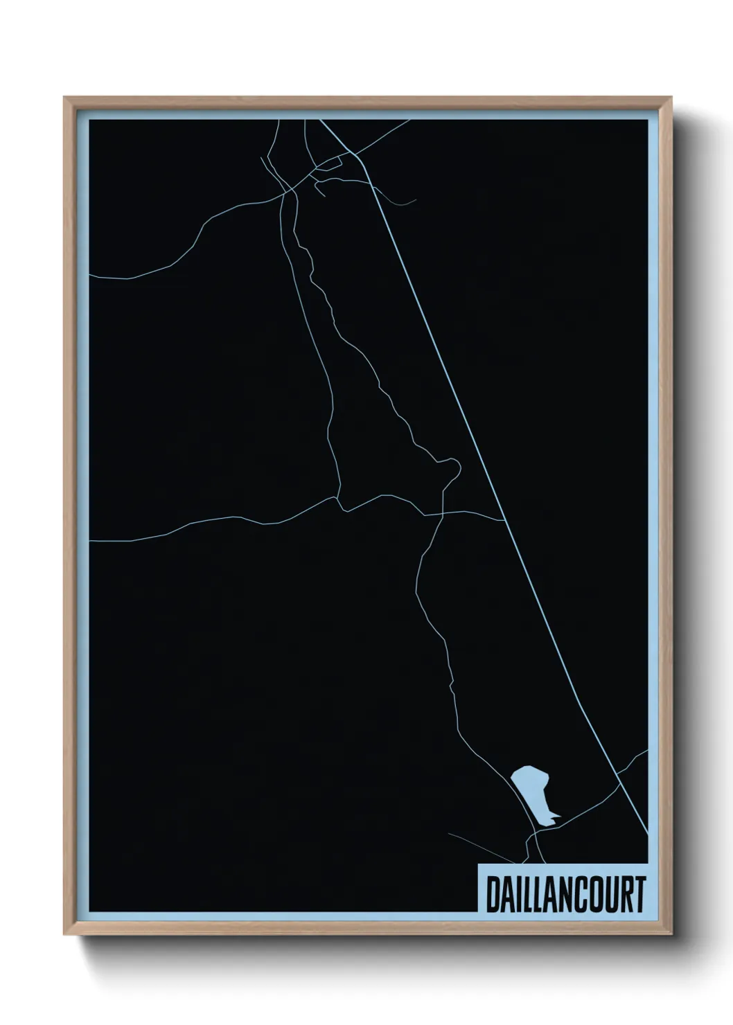 Une affiche de carte sur Daillancourt