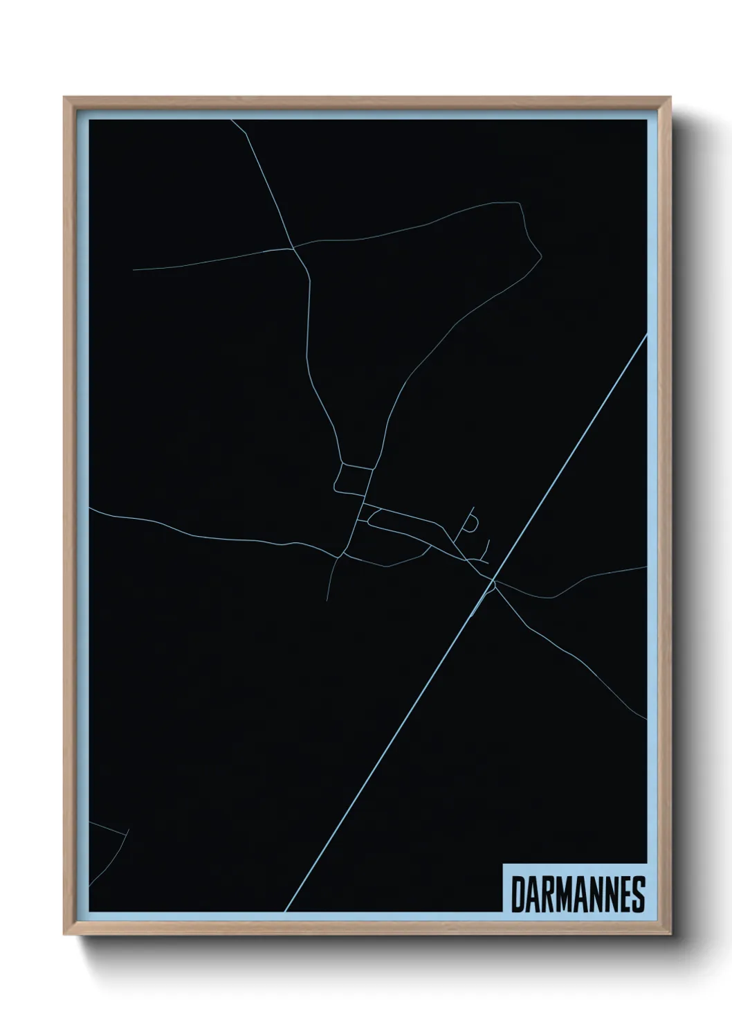 Une affiche de carte sur Darmannes