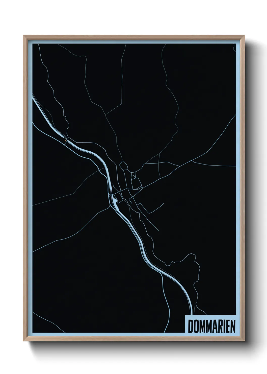 Une affiche de carte sur Dommarien