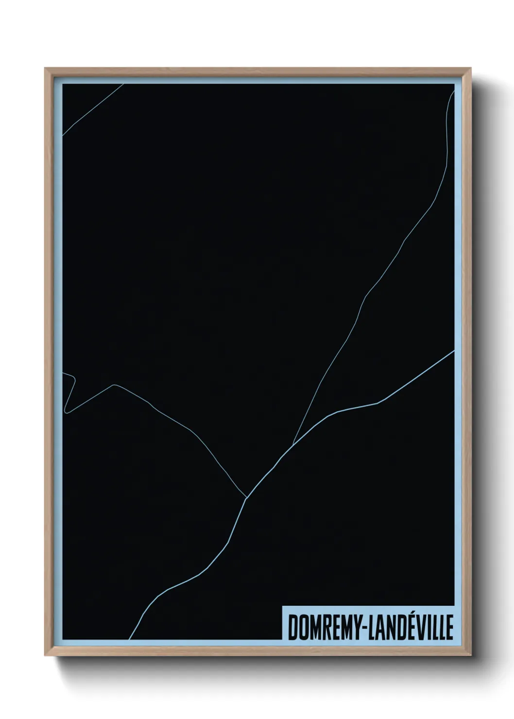 Une affiche de carte sur Domremy-Landéville