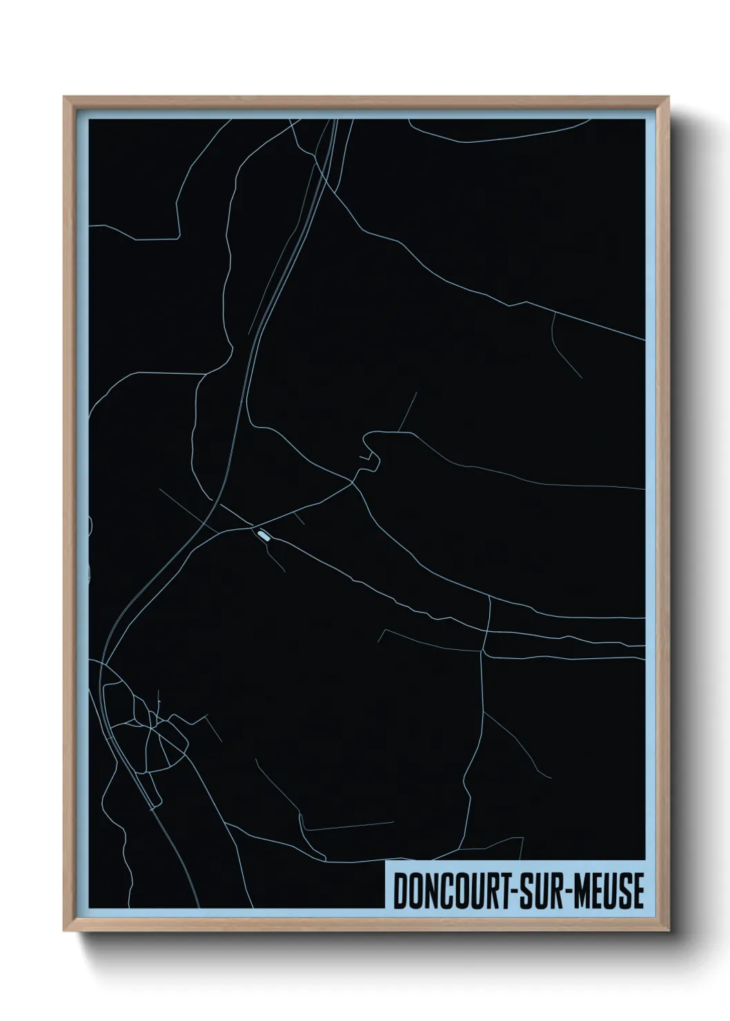 Une affiche de carte sur Doncourt-sur-Meuse