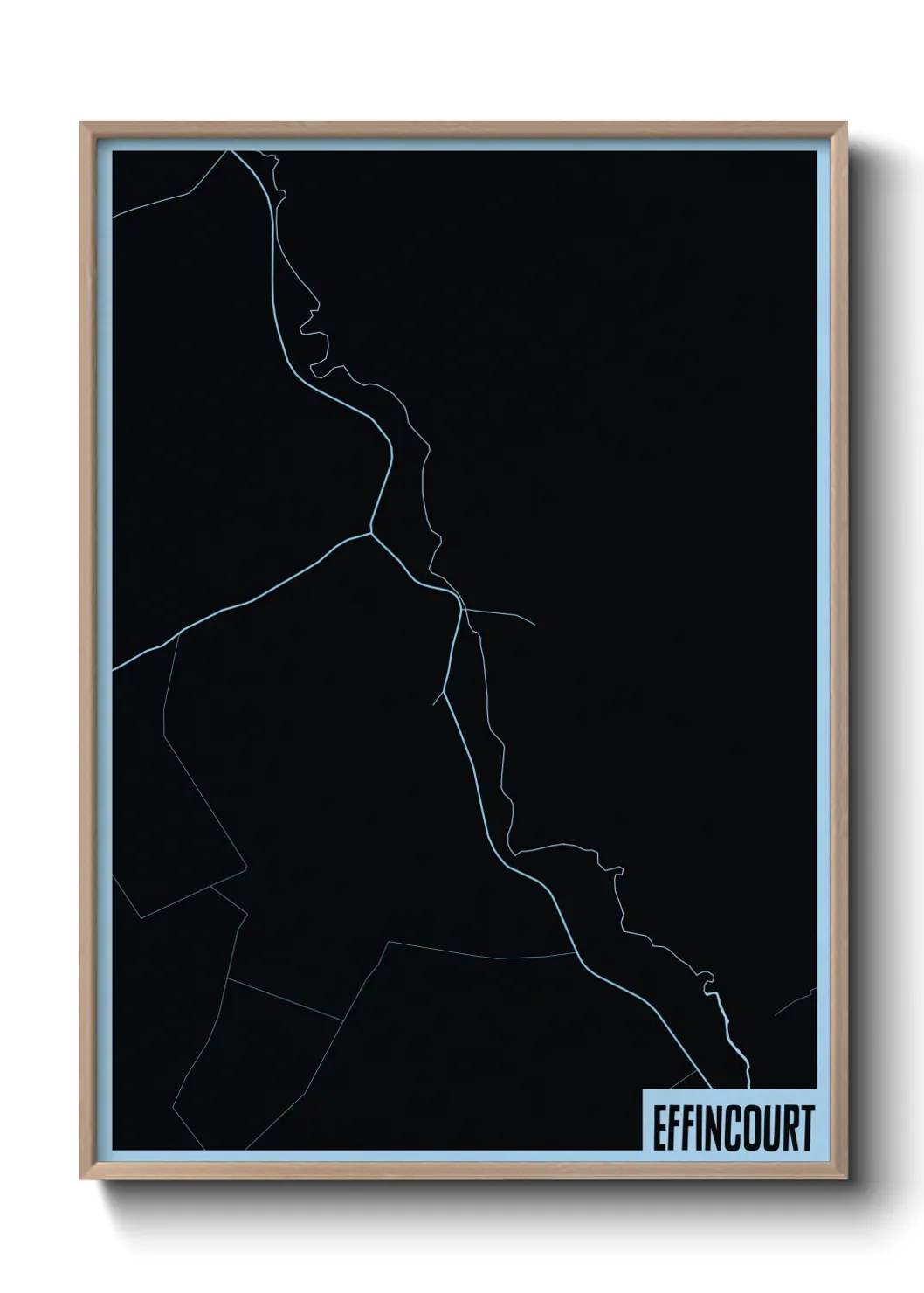 Une affiche de carte sur Effincourt