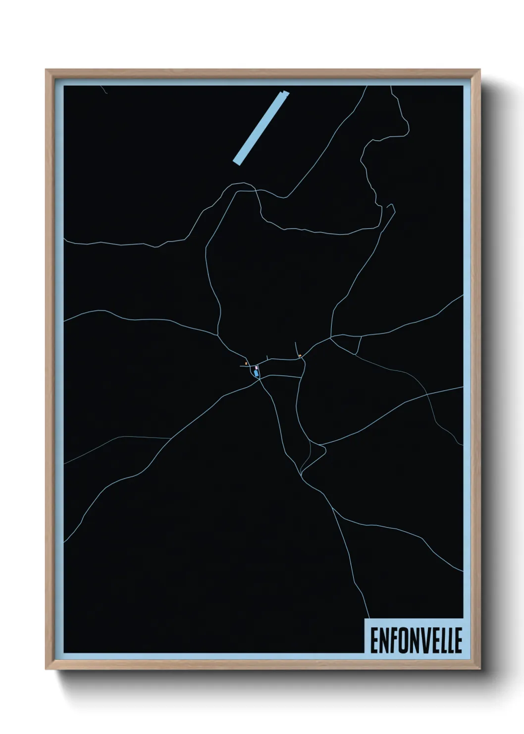 Une affiche de carte sur Enfonvelle