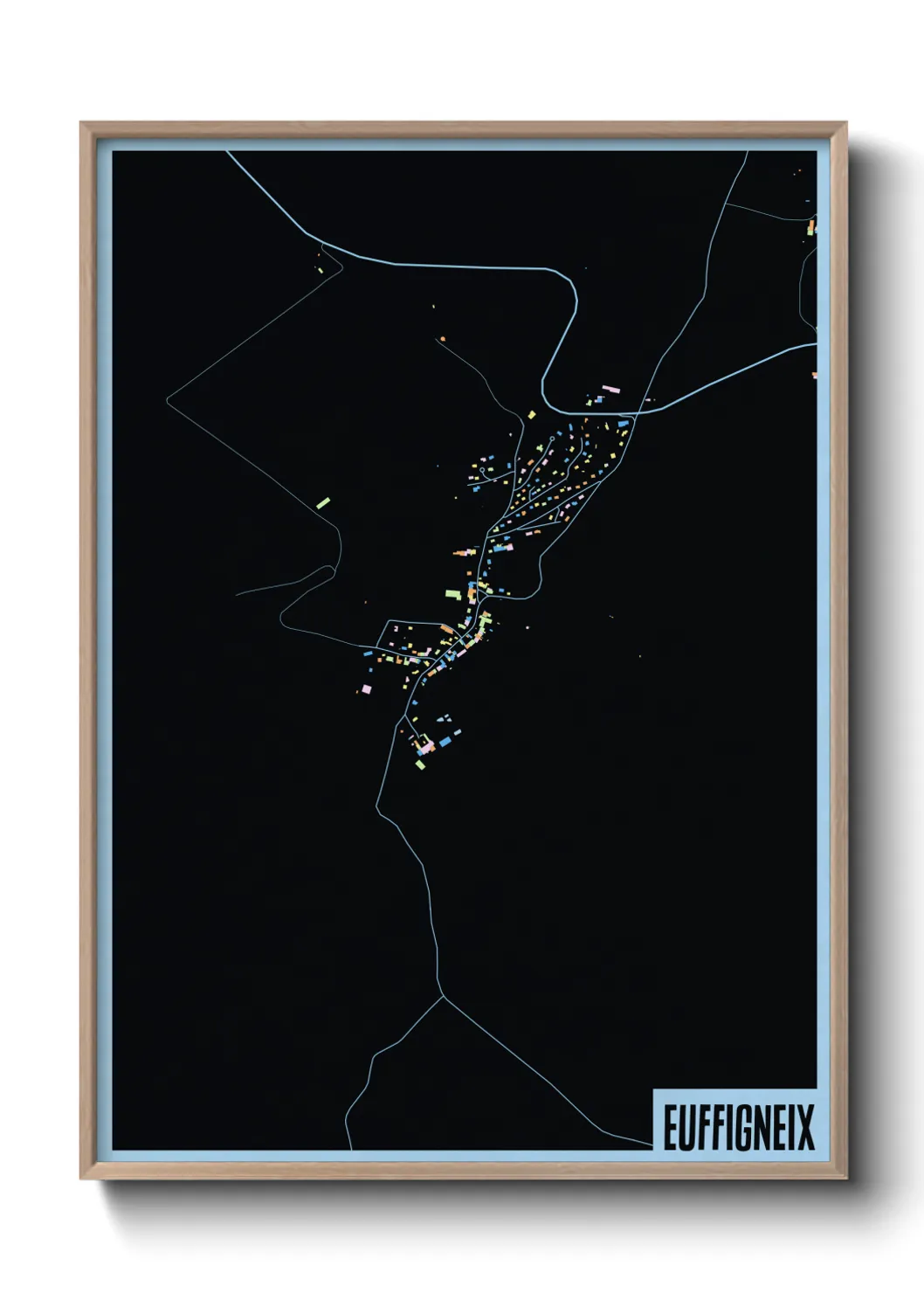 Une affiche de carte sur Euffigneix