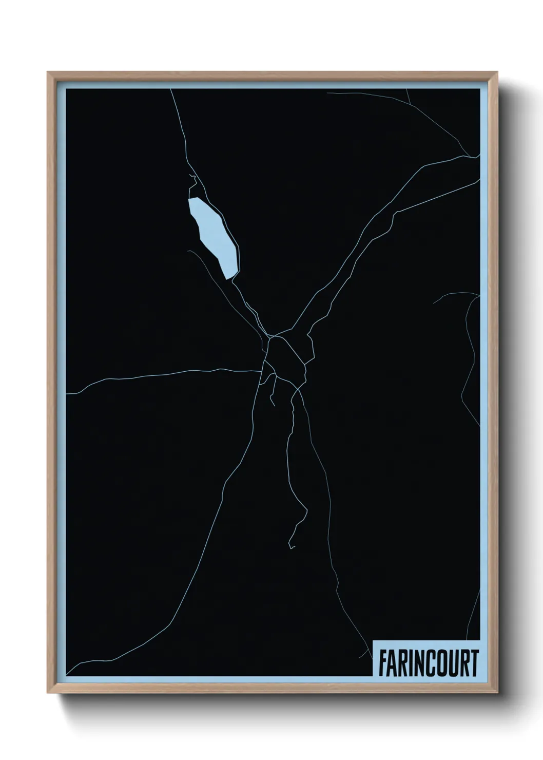 Une affiche de carte sur Farincourt