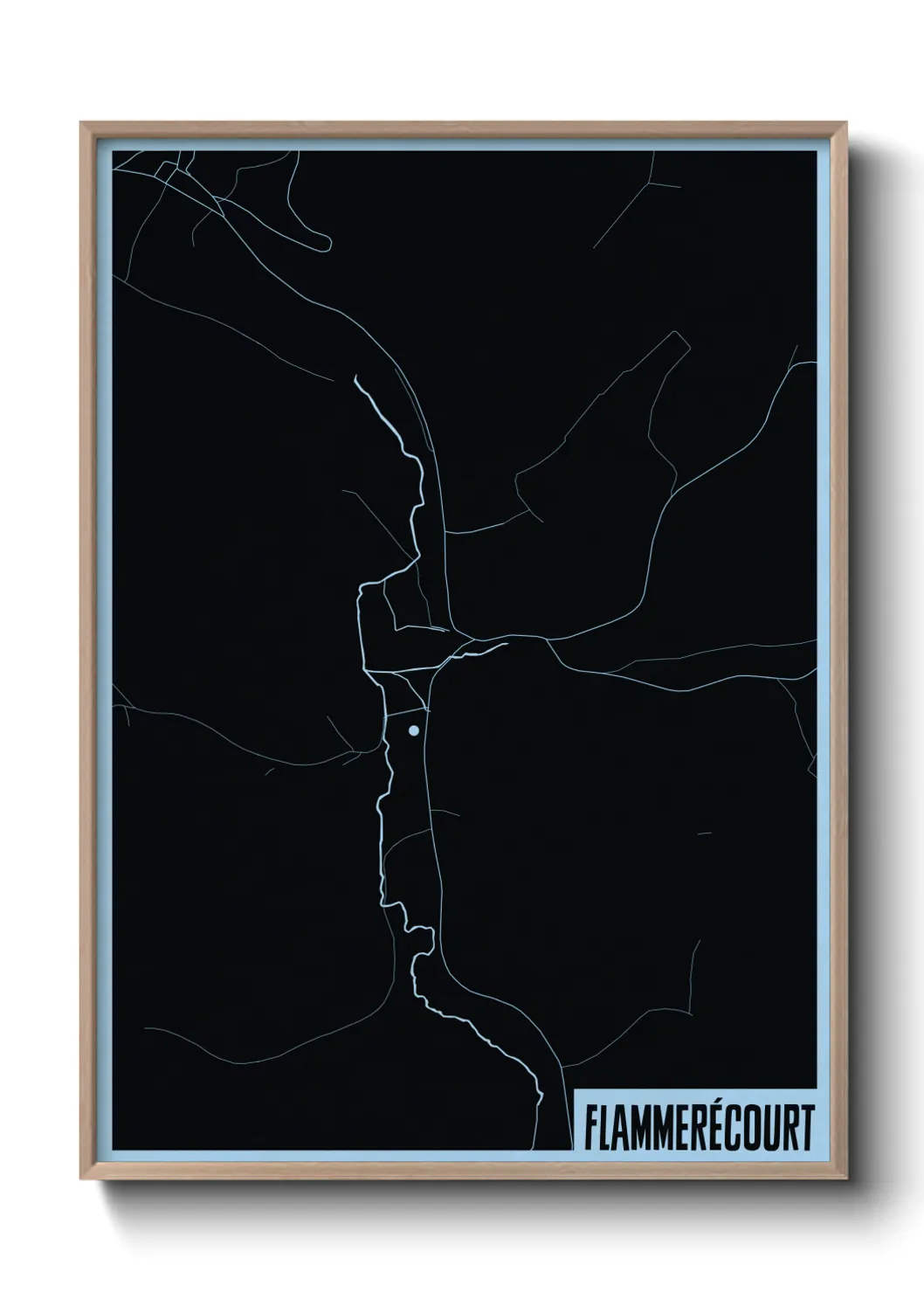 Une affiche de carte sur Flammerécourt