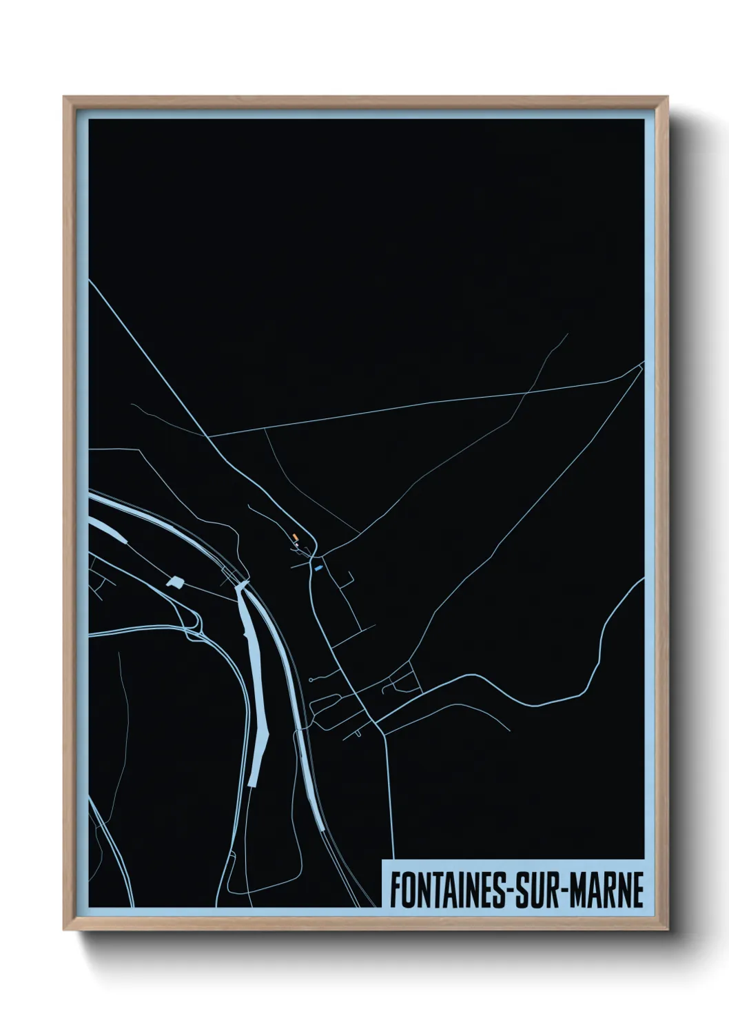 Une affiche de carte sur Fontaines-sur-Marne