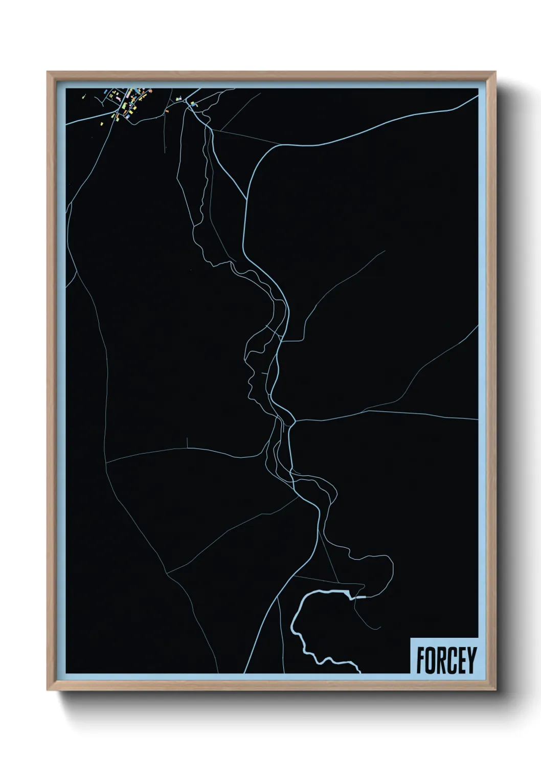 Une affiche de carte sur Forcey