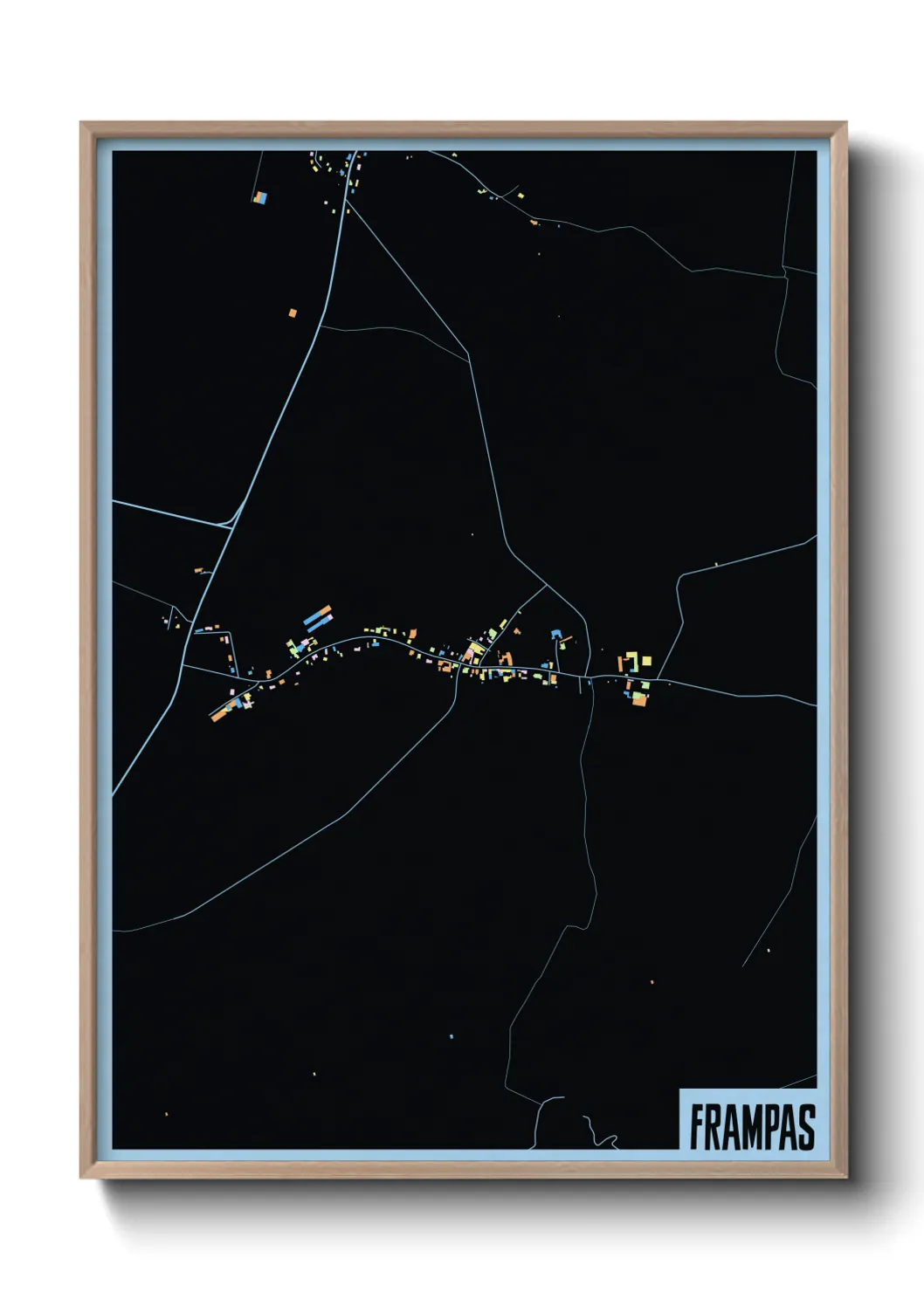 Une affiche de carte sur Frampas