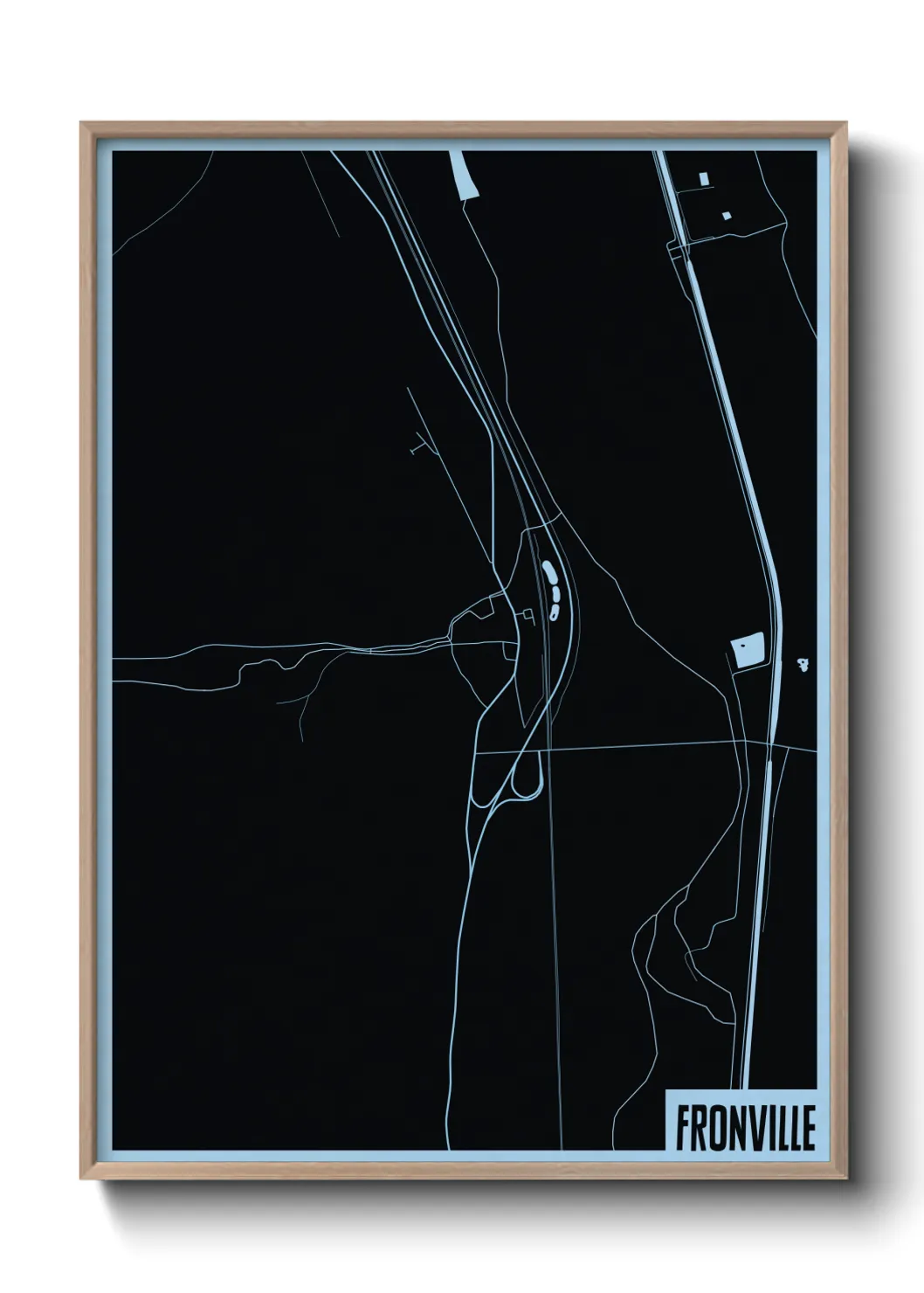 Une affiche de carte sur Fronville