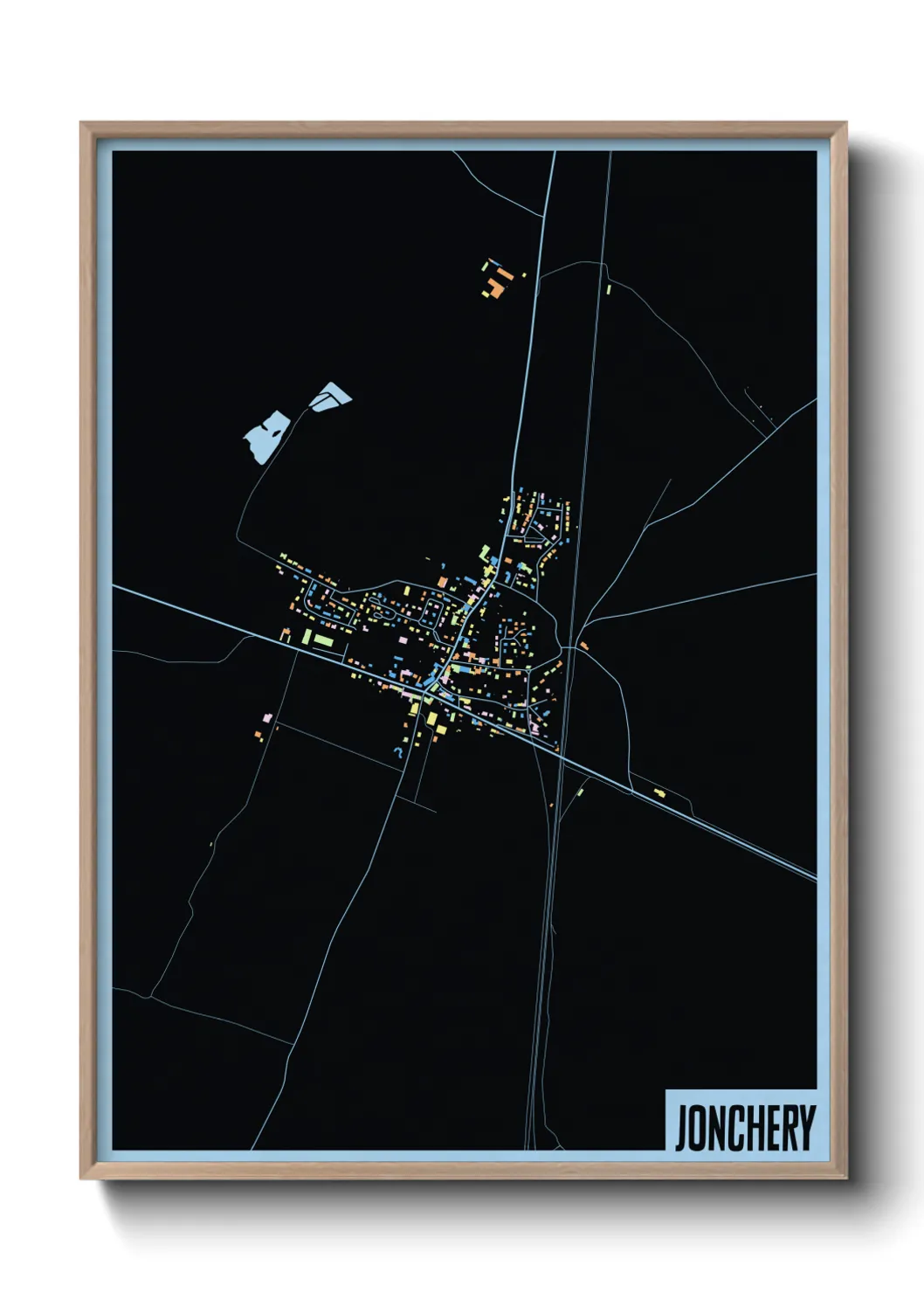 Une affiche de carte sur Jonchery