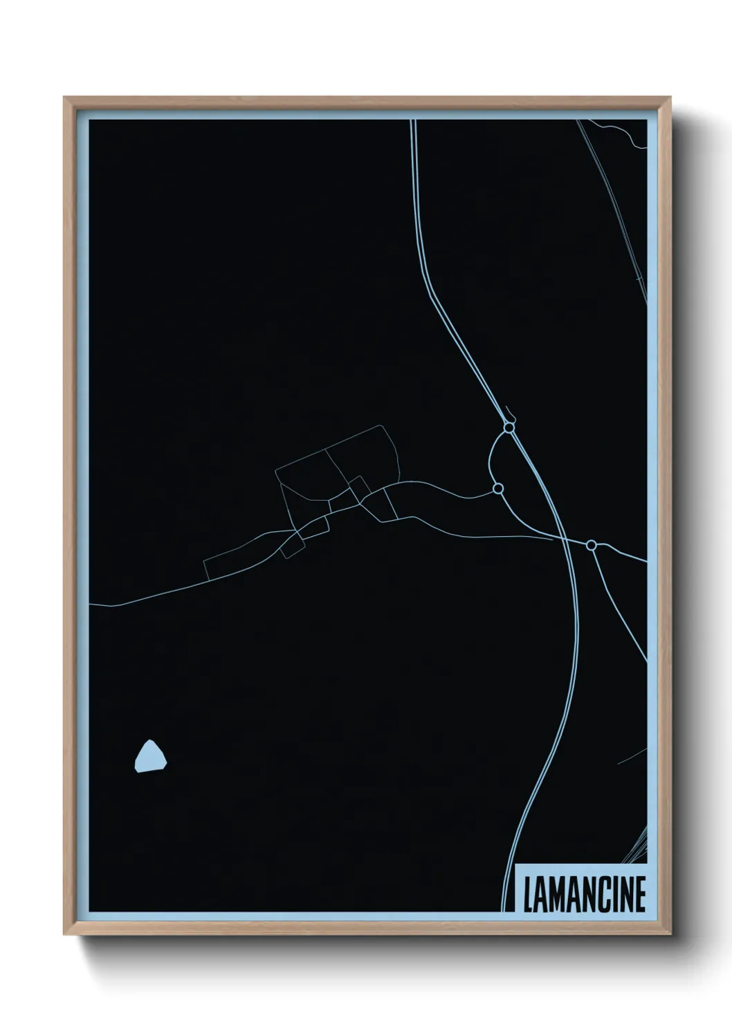 Une affiche de carte sur Lamancine