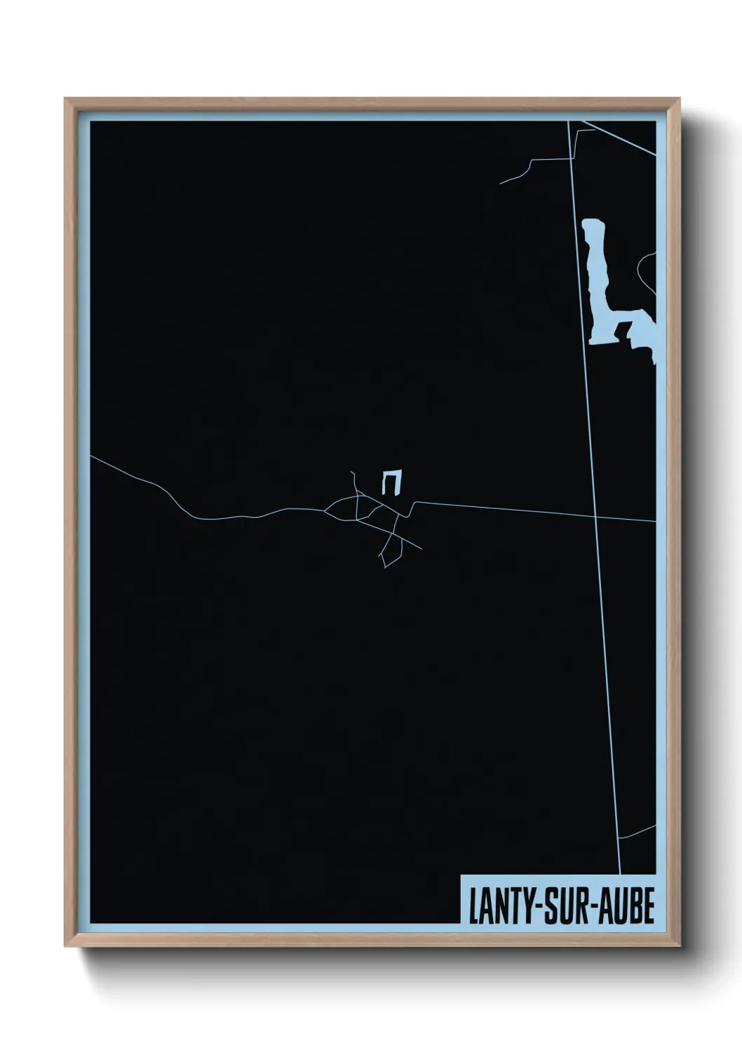 Une affiche de carte sur Lanty-sur-Aube