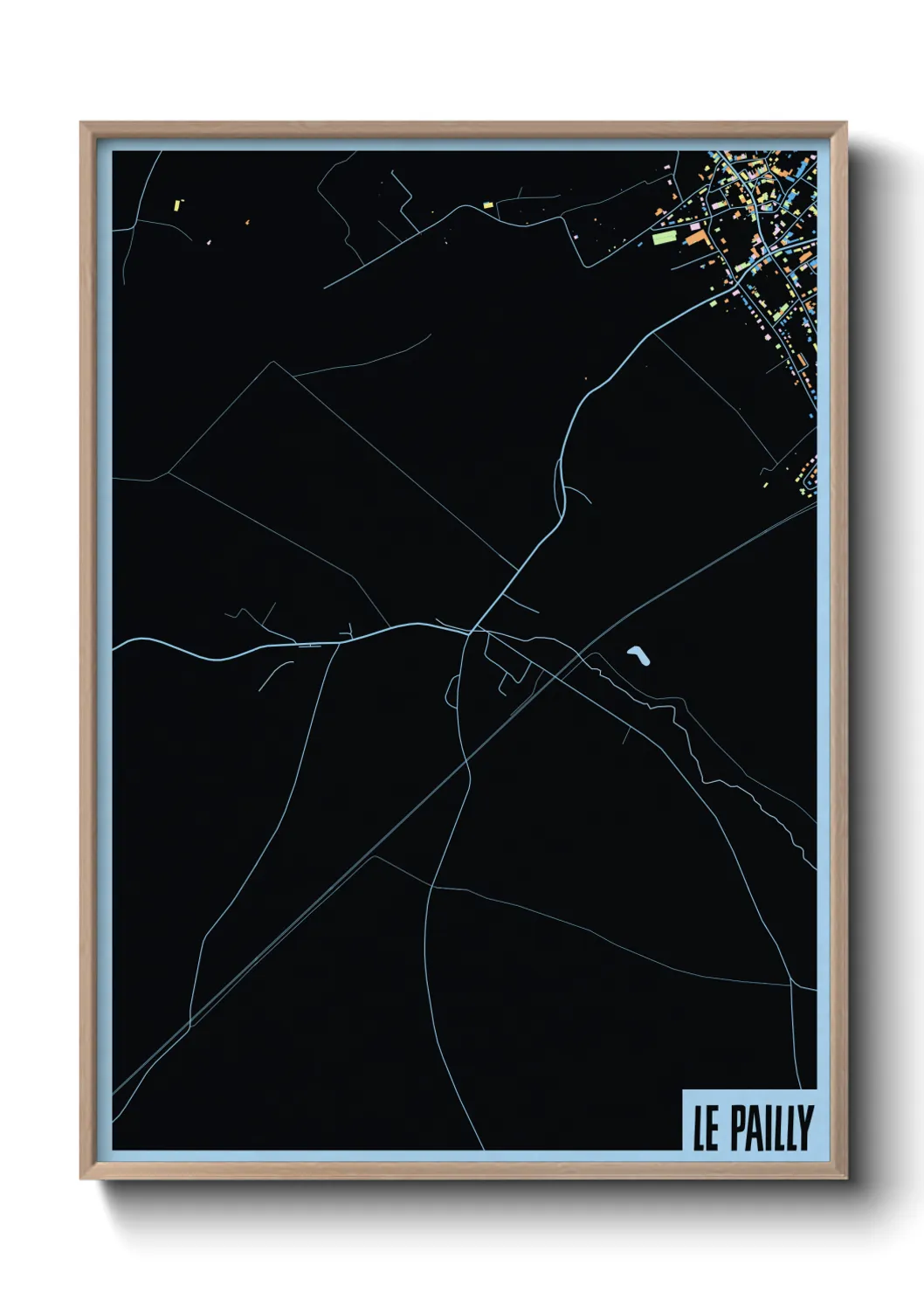 Une affiche de carte sur Le Pailly