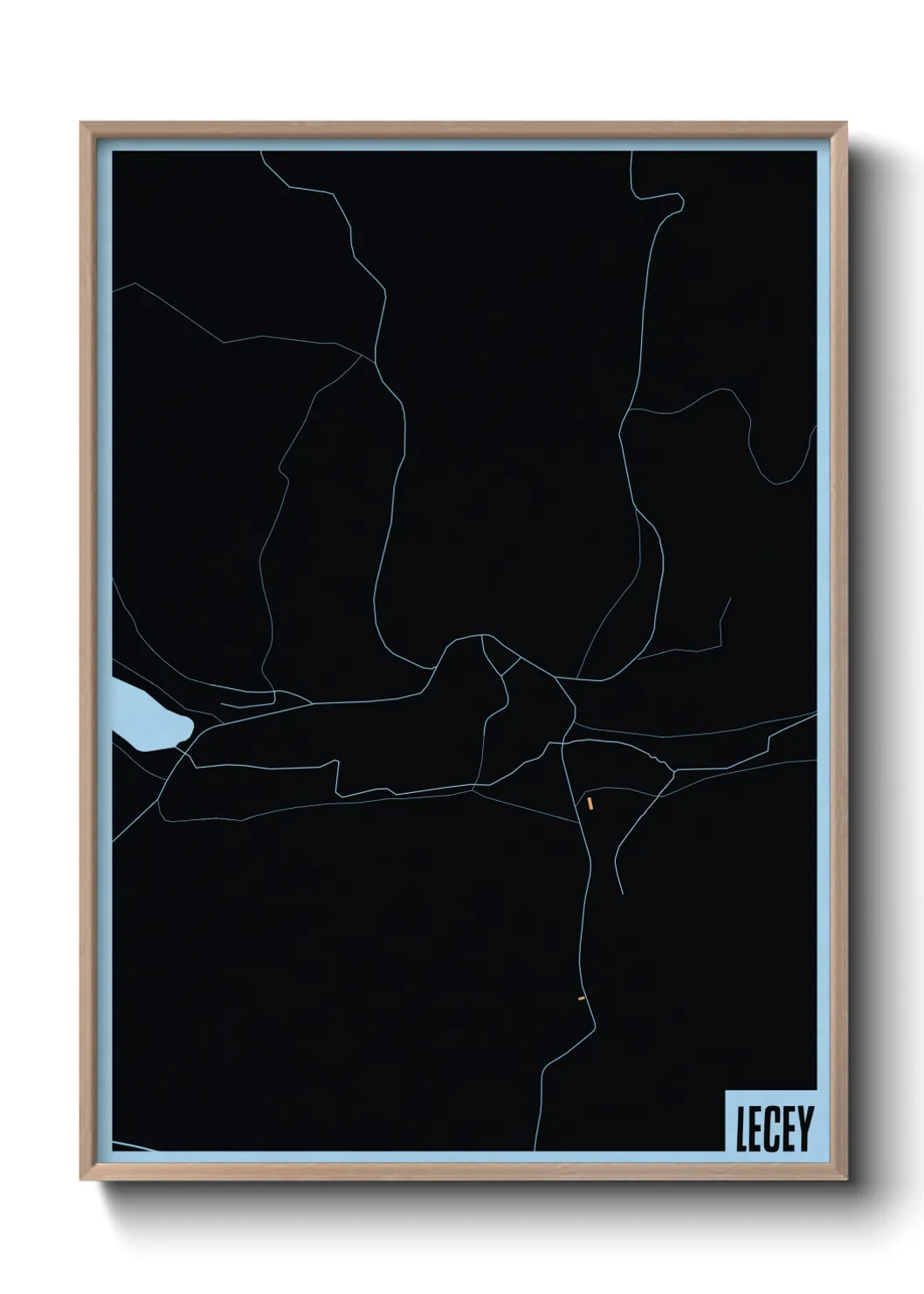 Une affiche de carte sur Lecey