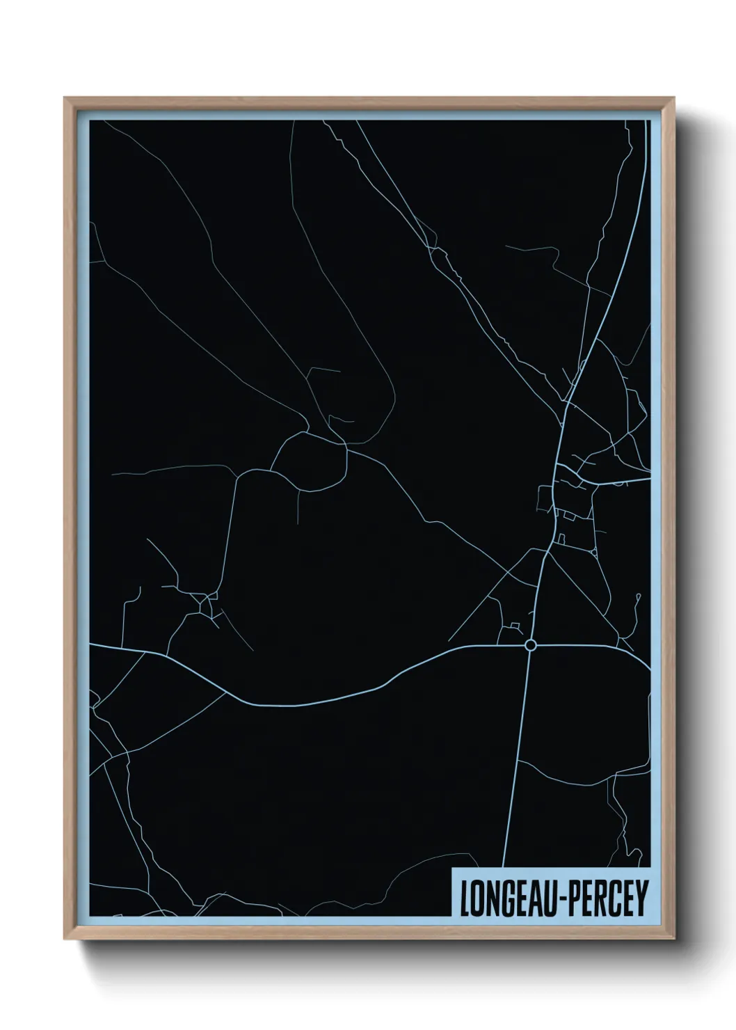 Une affiche de carte sur Longeau-Percey