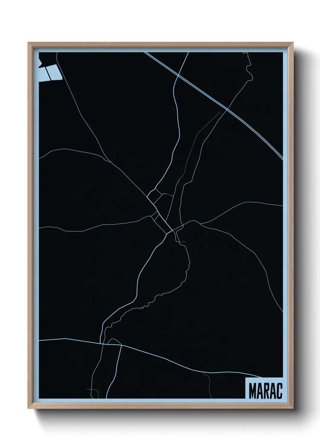 Une affiche de carte sur Marac