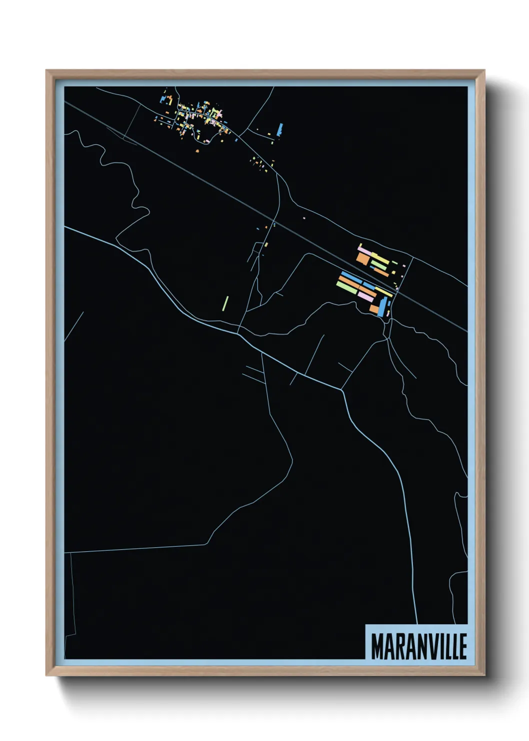 Une affiche de carte sur Maranville