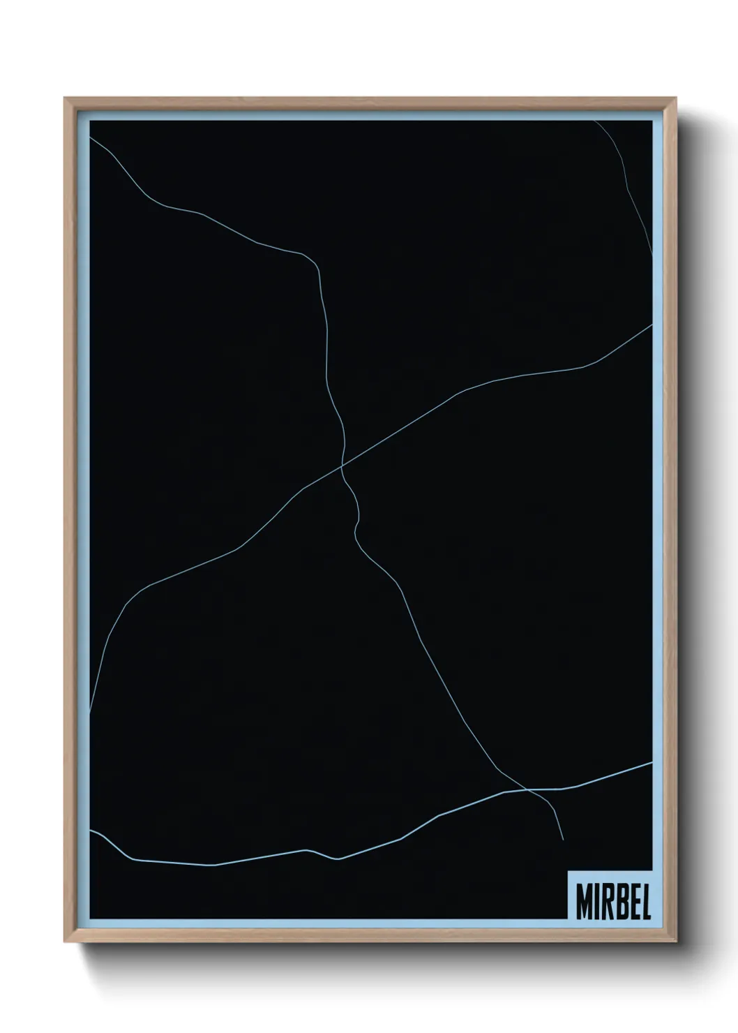 Une affiche de carte sur Mirbel