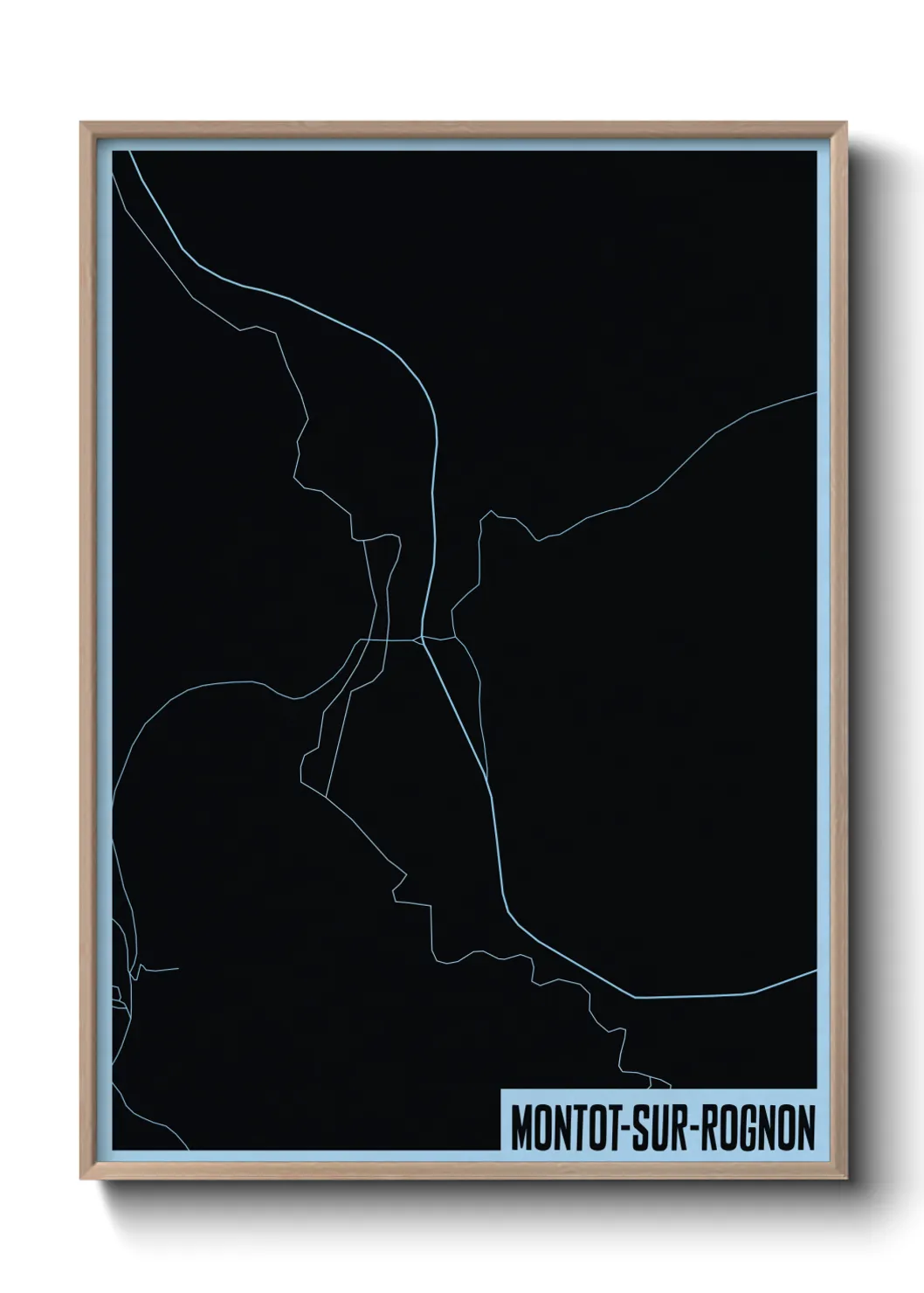 Une affiche de carte sur Montot-sur-Rognon