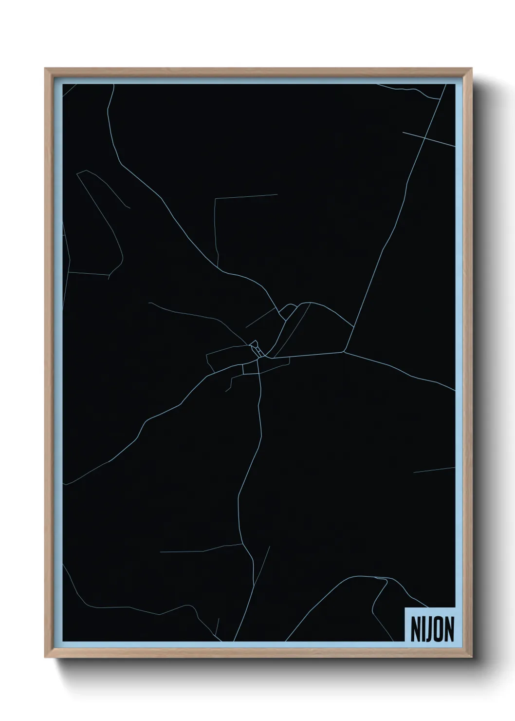 Une affiche de carte sur Nijon