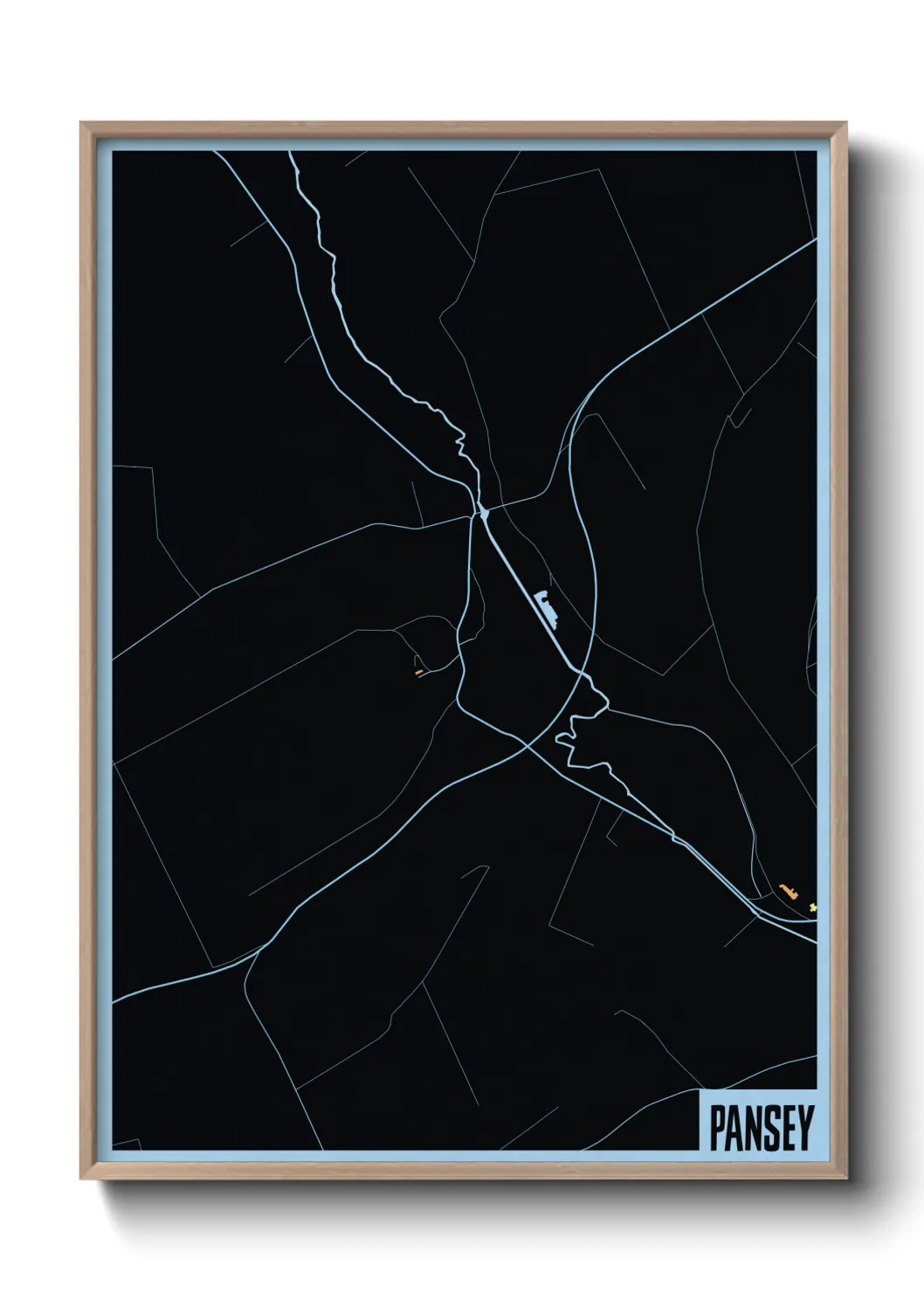 Une affiche de carte sur Pansey