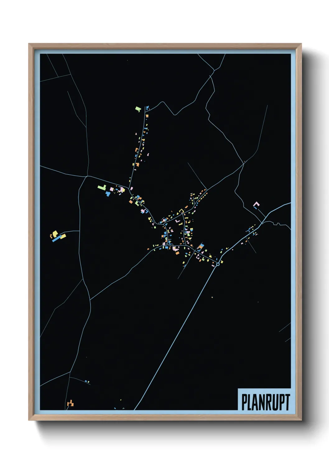 Une affiche de carte sur Planrupt