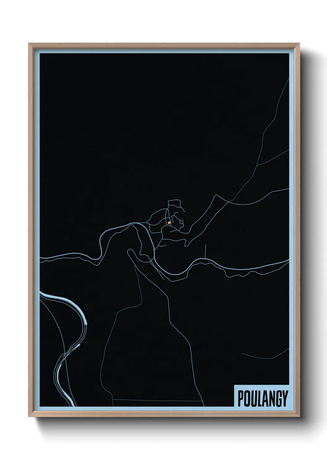 Une affiche de carte sur Poulangy