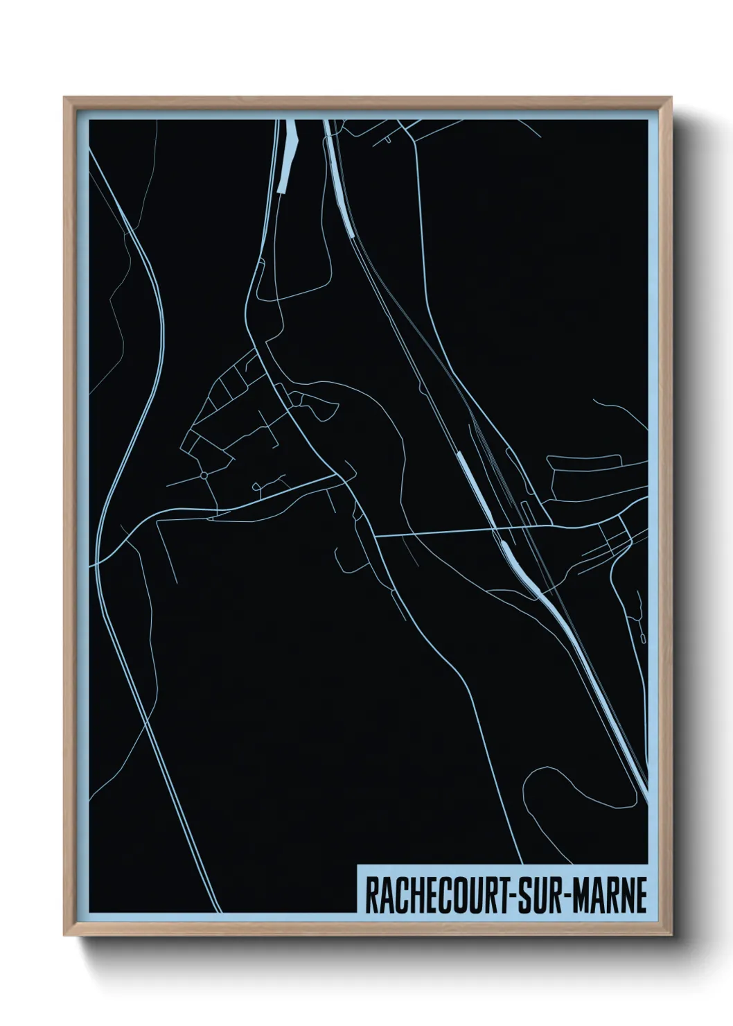 Une affiche de carte sur Rachecourt-sur-Marne