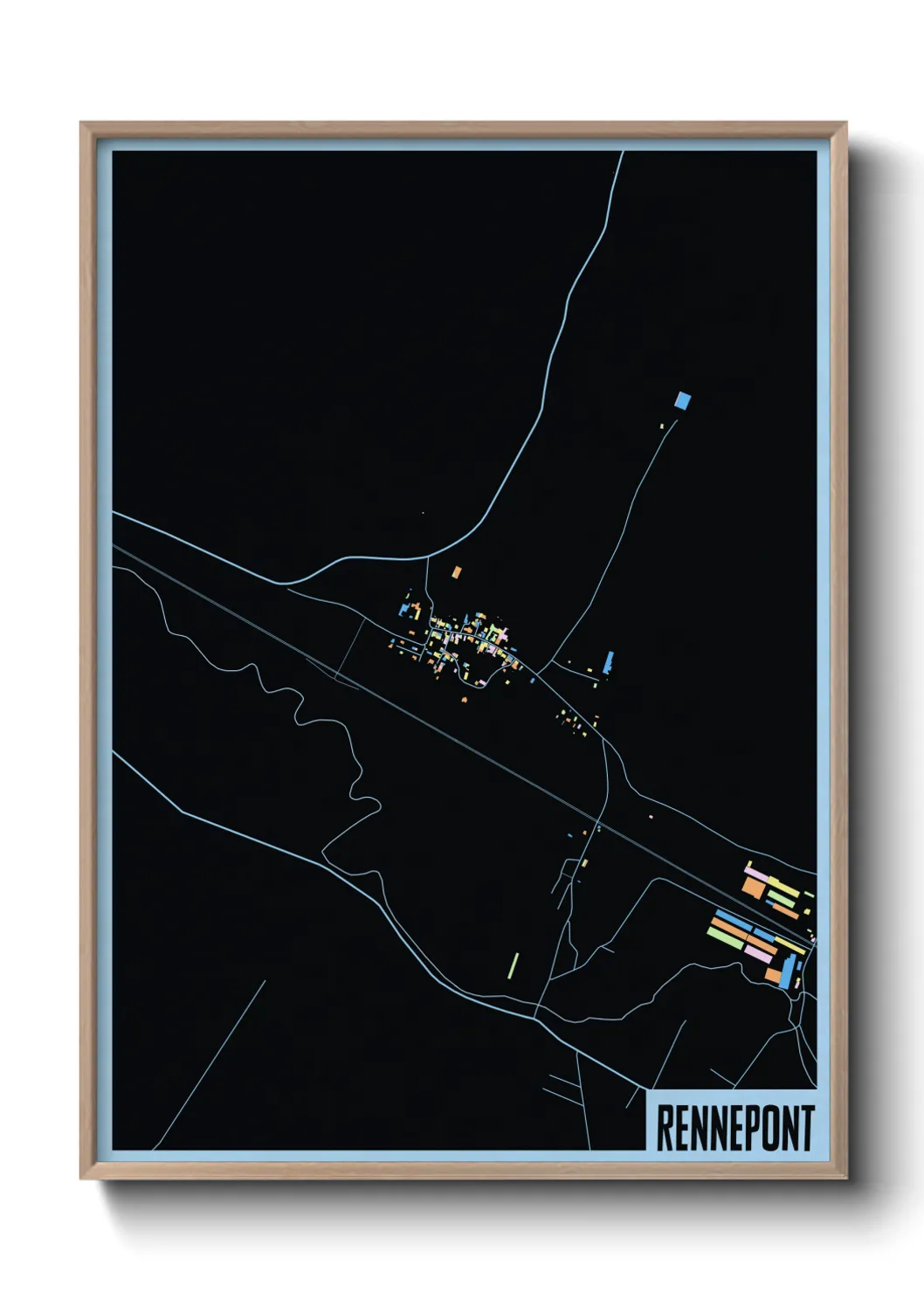 Une affiche de carte sur Rennepont